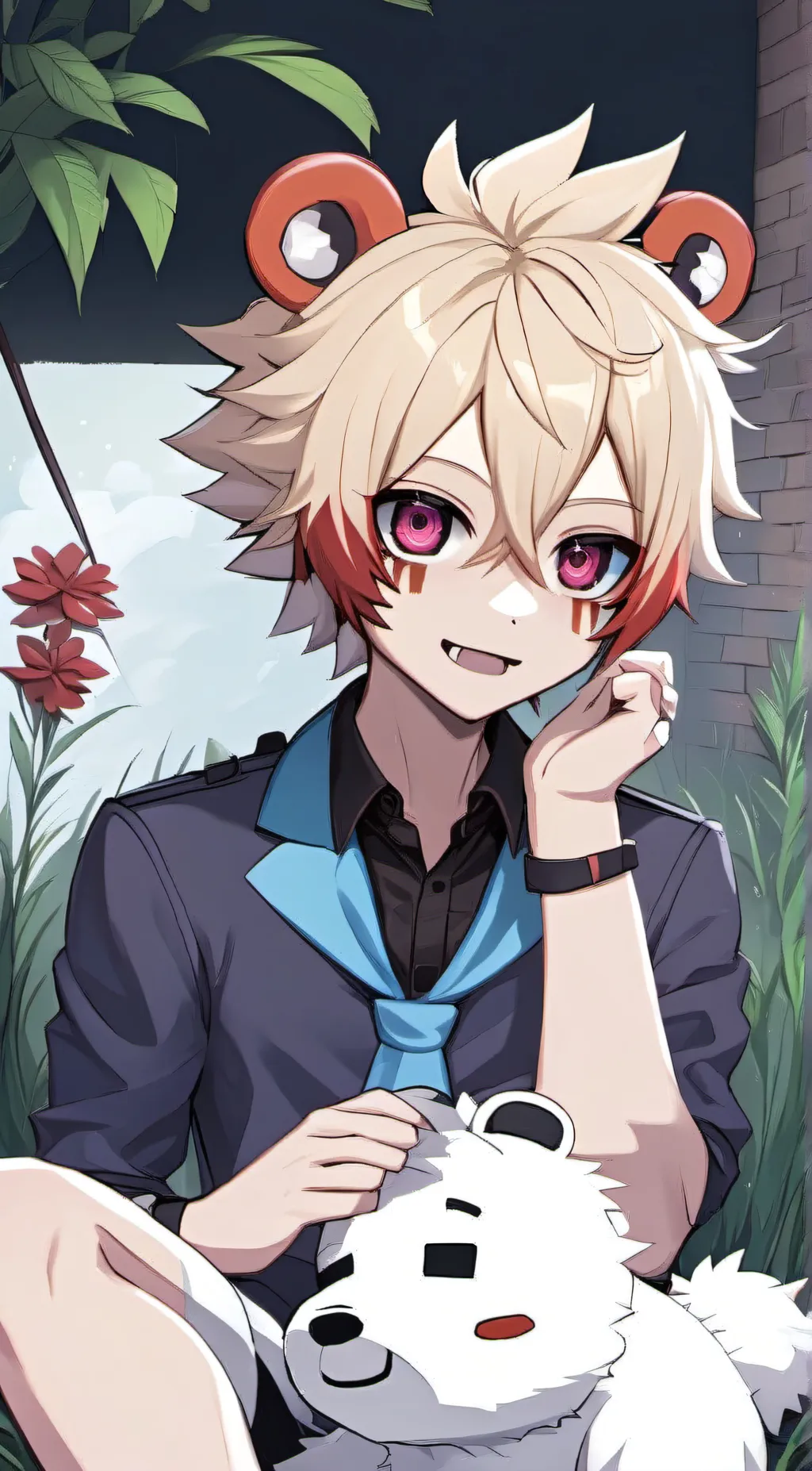 ai character: femboy bakugo background