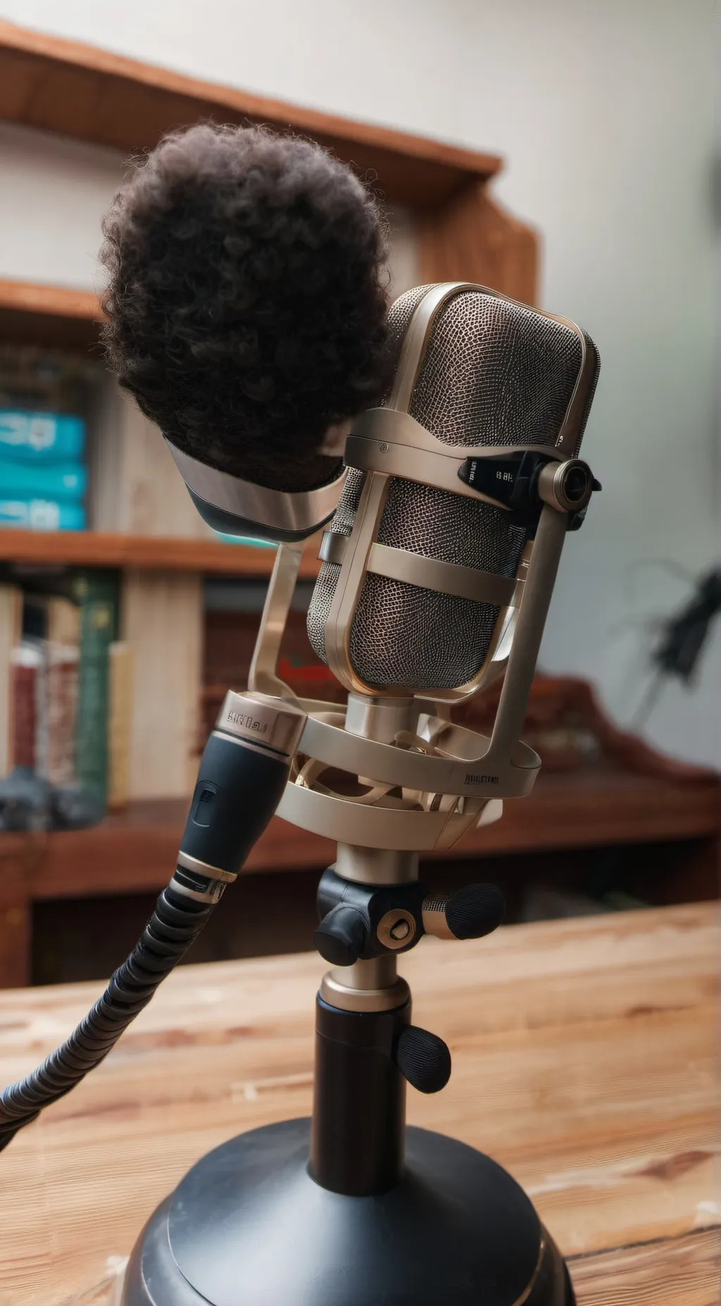 ai character: Microphone  background