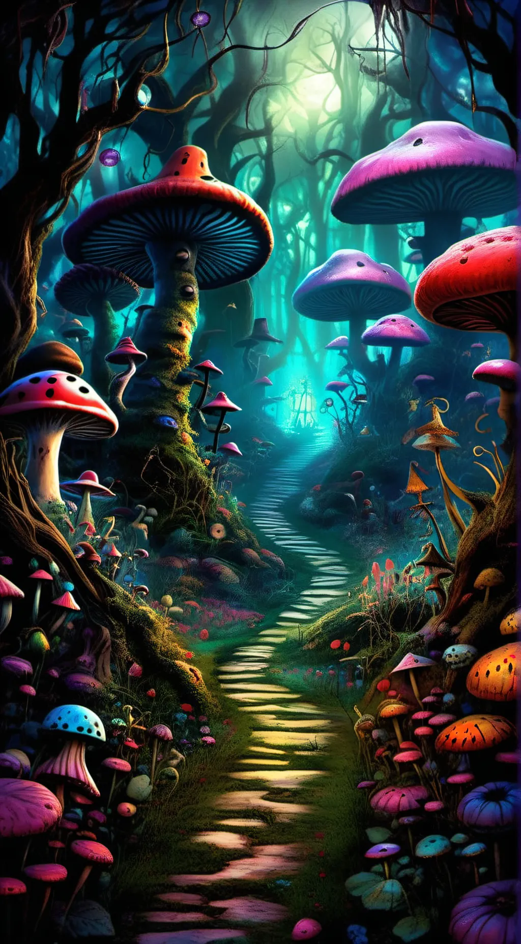 ai character: Wonderland background