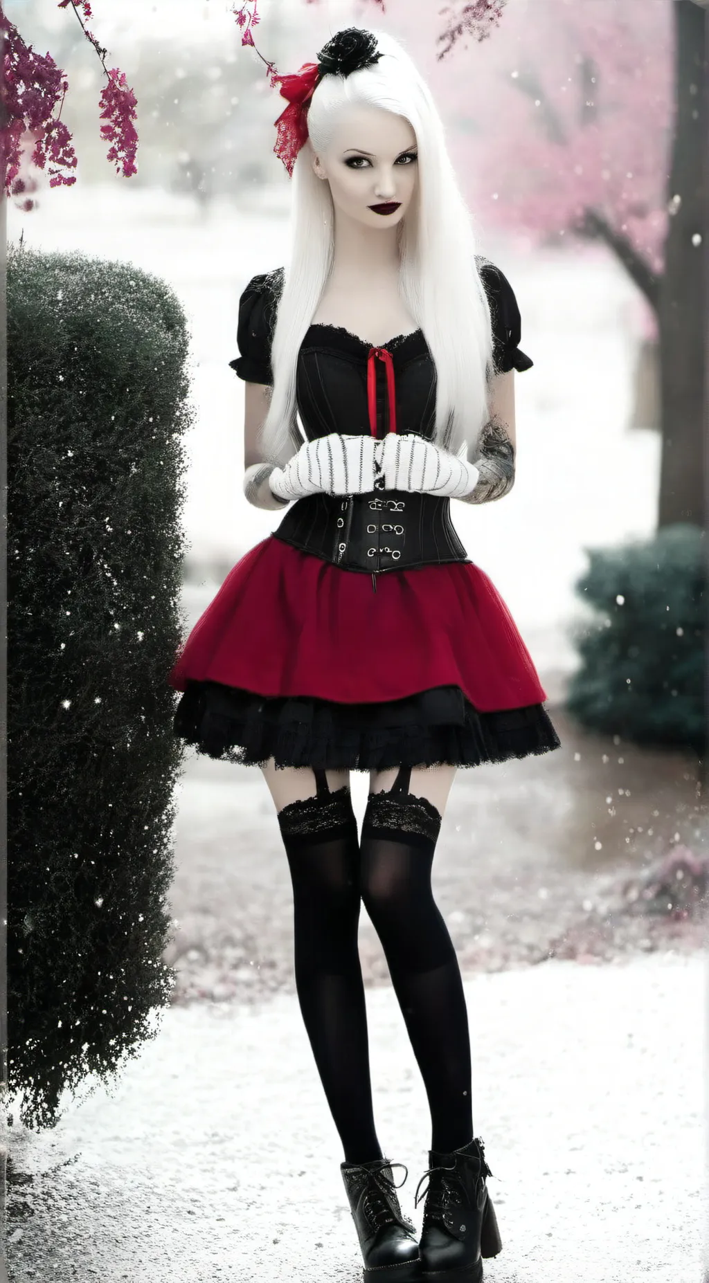 ai character: Violet background