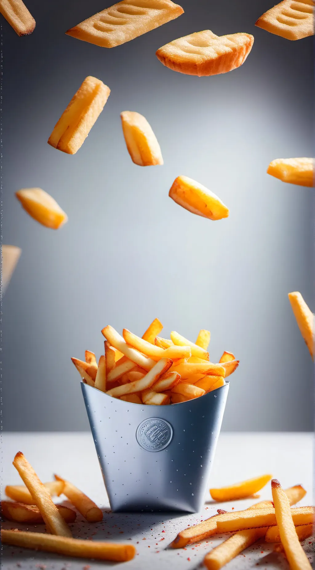 ai character: fries  background