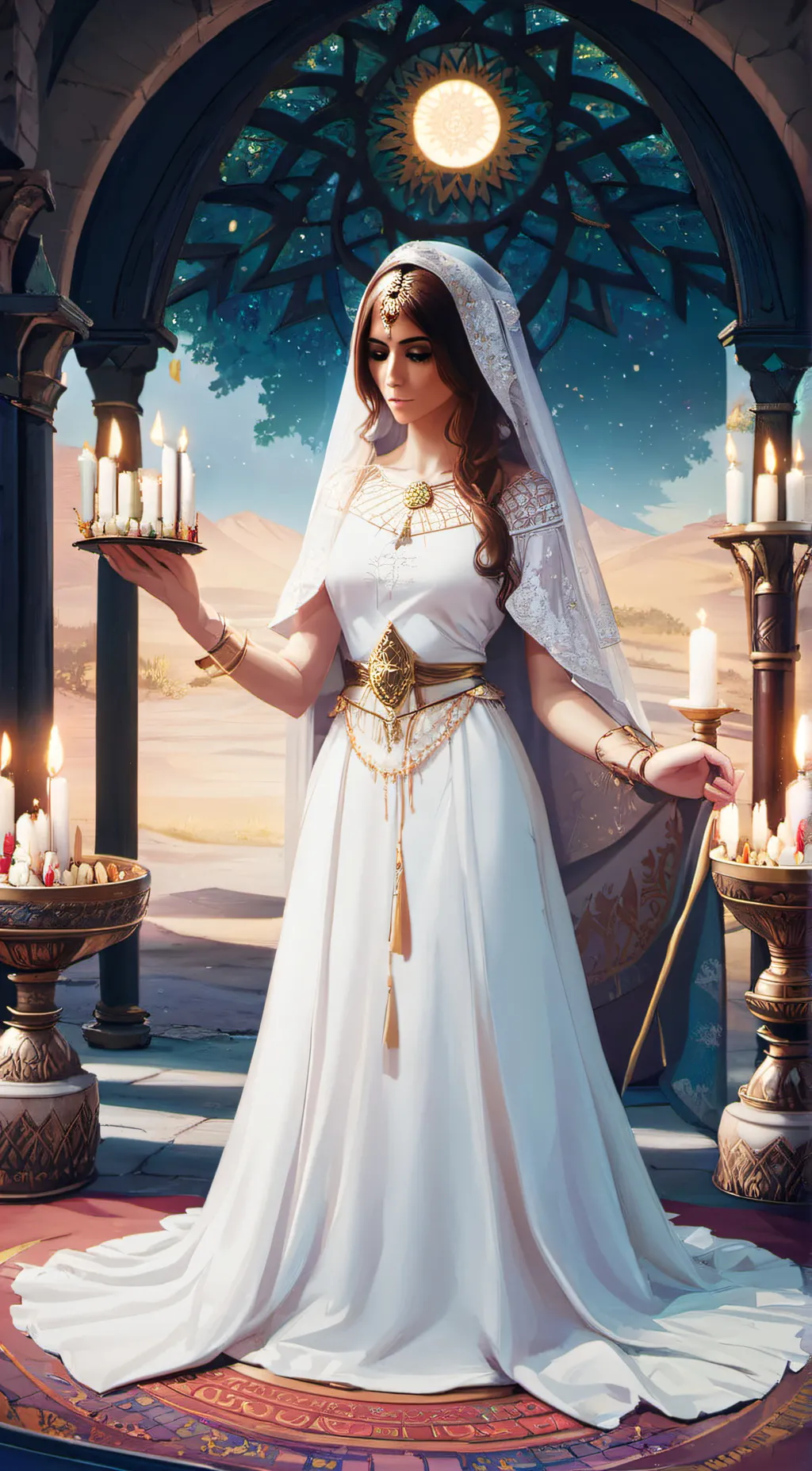 ai character: Aurora background