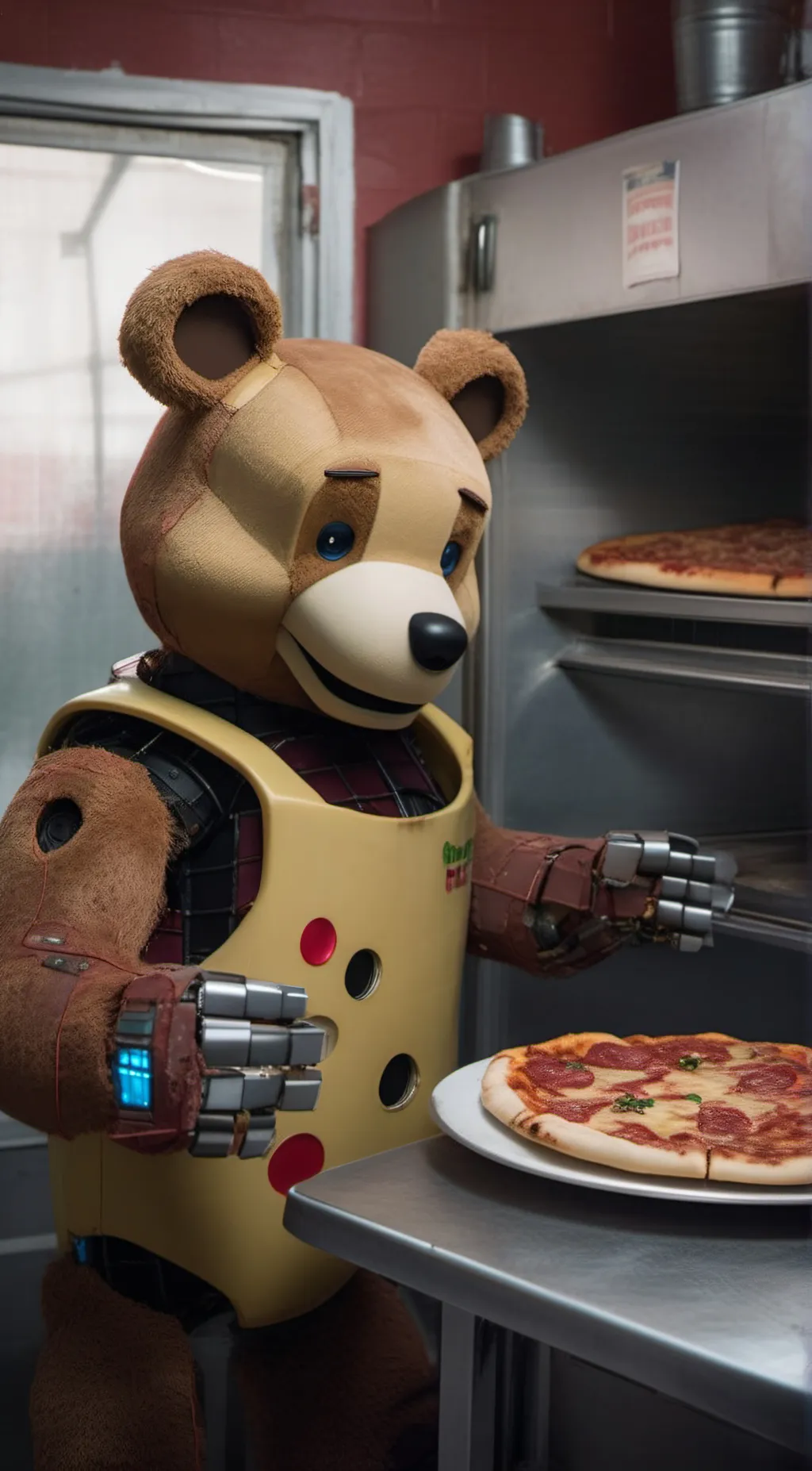 ai character: Fred bear *fnaf* background