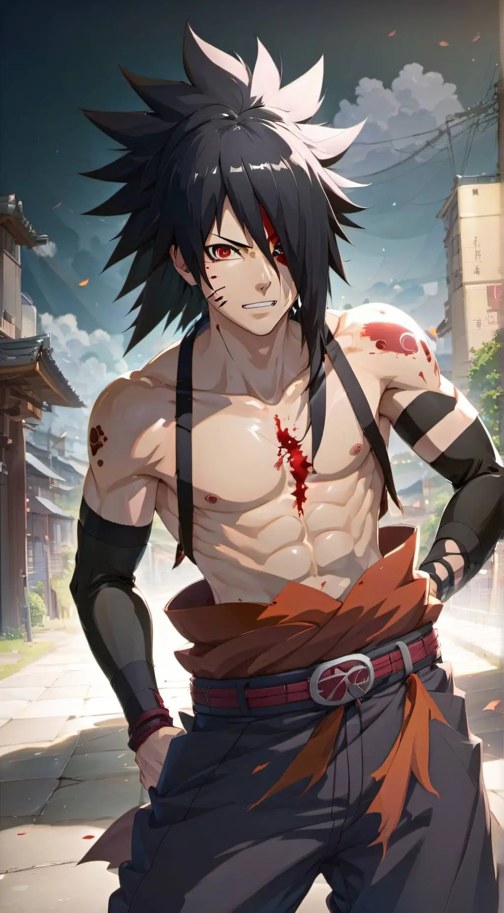 ai character: Menma Uzumaki  background