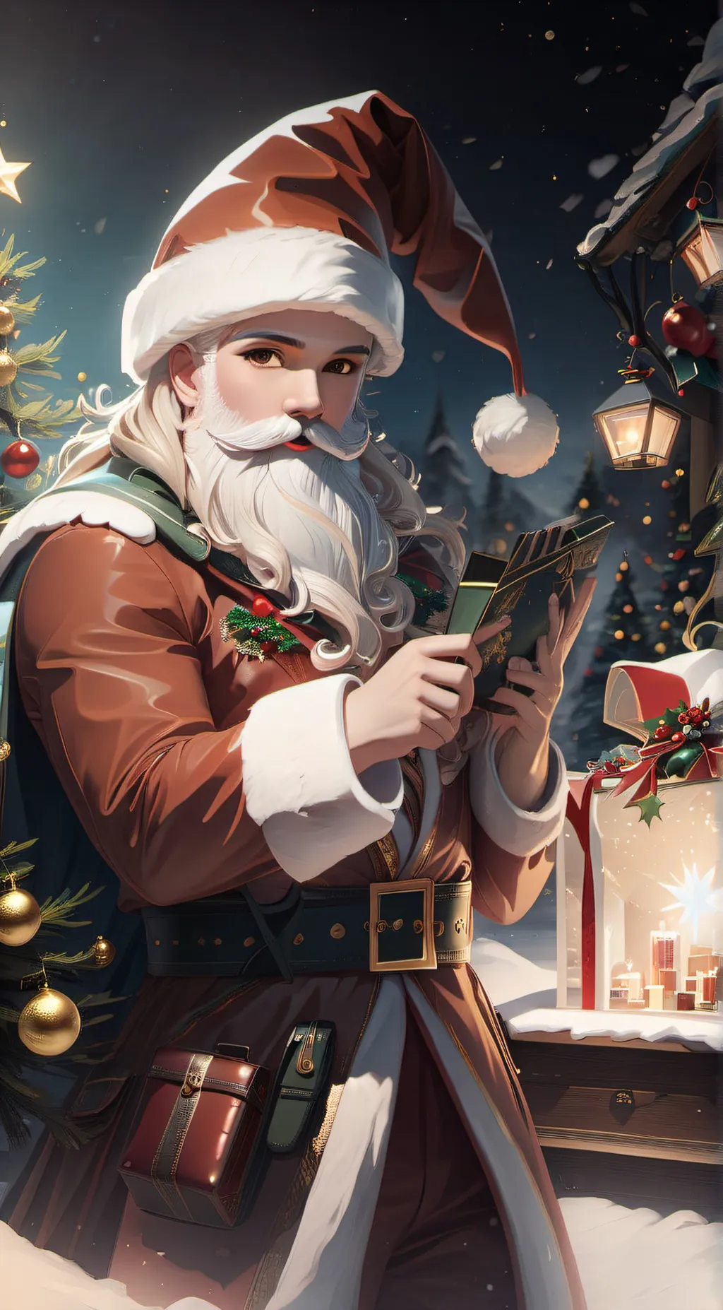 ai character: Santa background