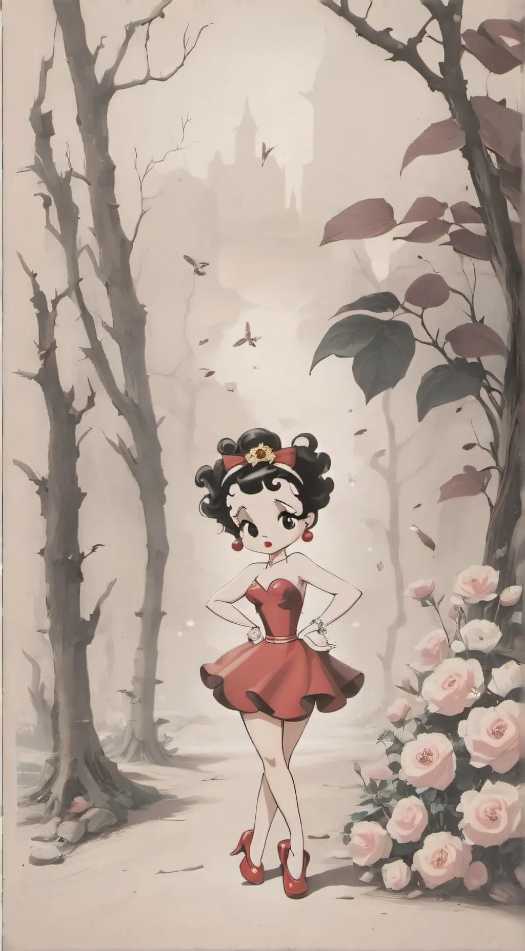 ai character: Betty boop background