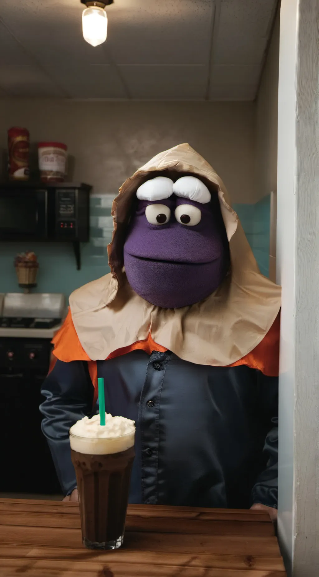 ai character: Grimace background