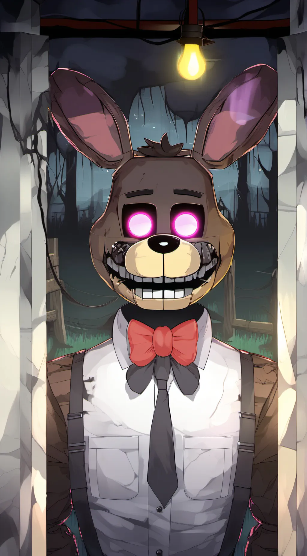 ai character: Glitchtrap/Vincent background