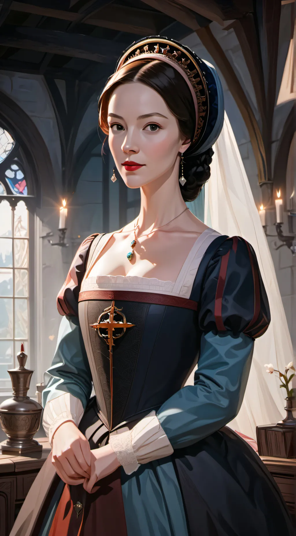 ai character: Anne Boleyn  background