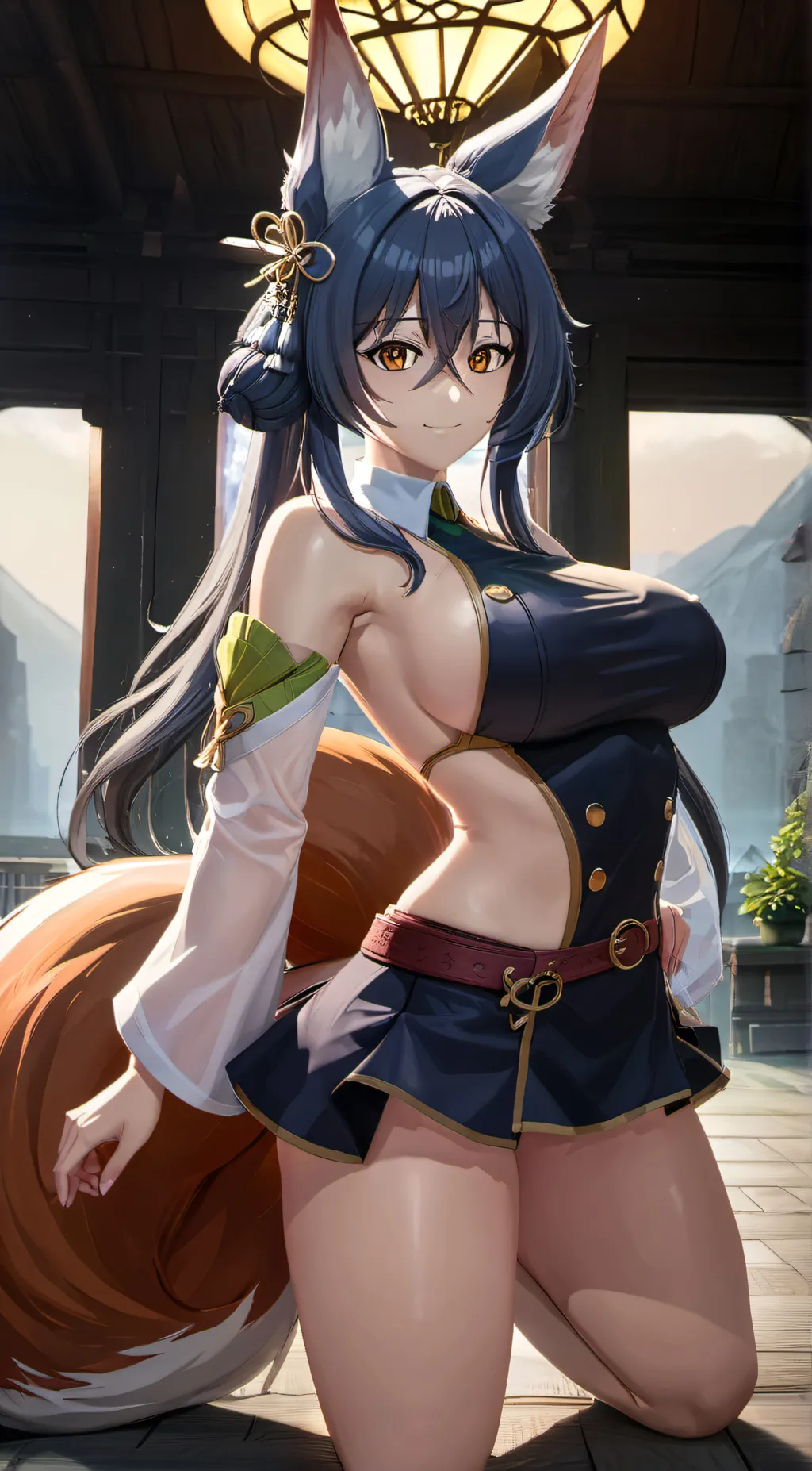 ai character: Kitsune background