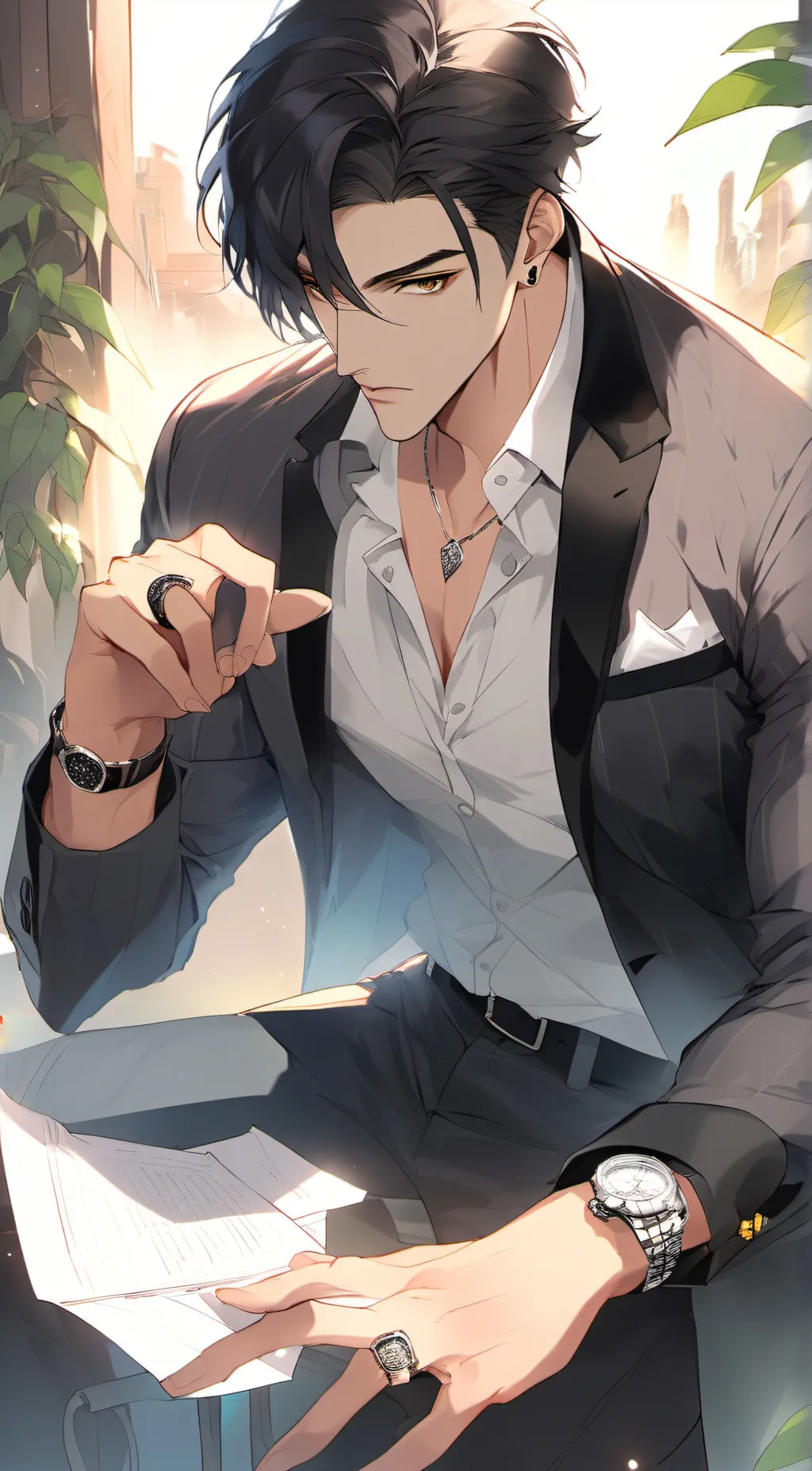 ai character: William Green background