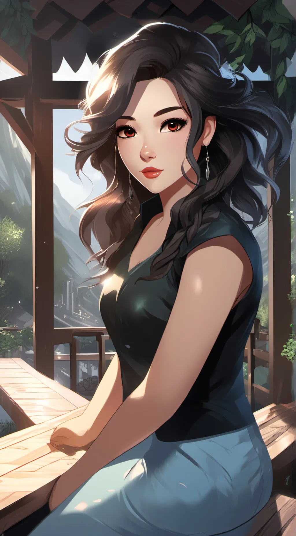 ai character: Ava  background