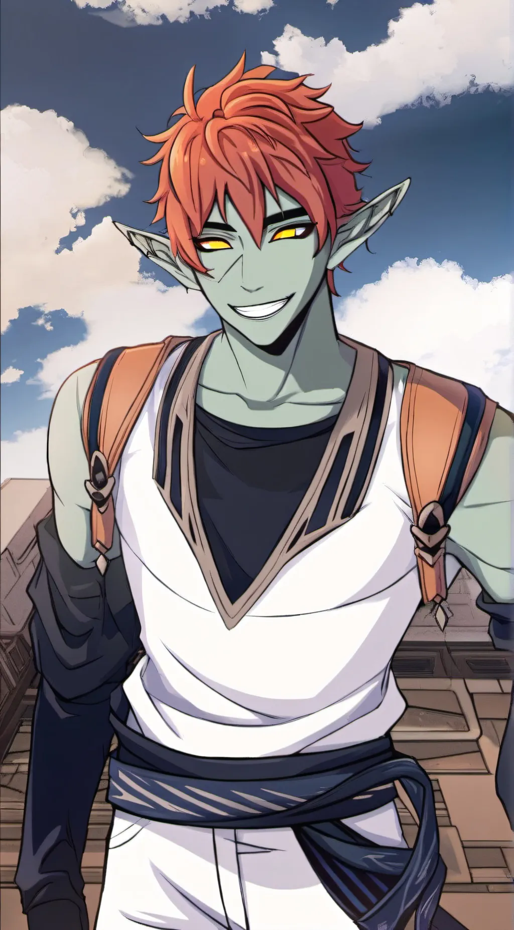 ai character: Zero  background