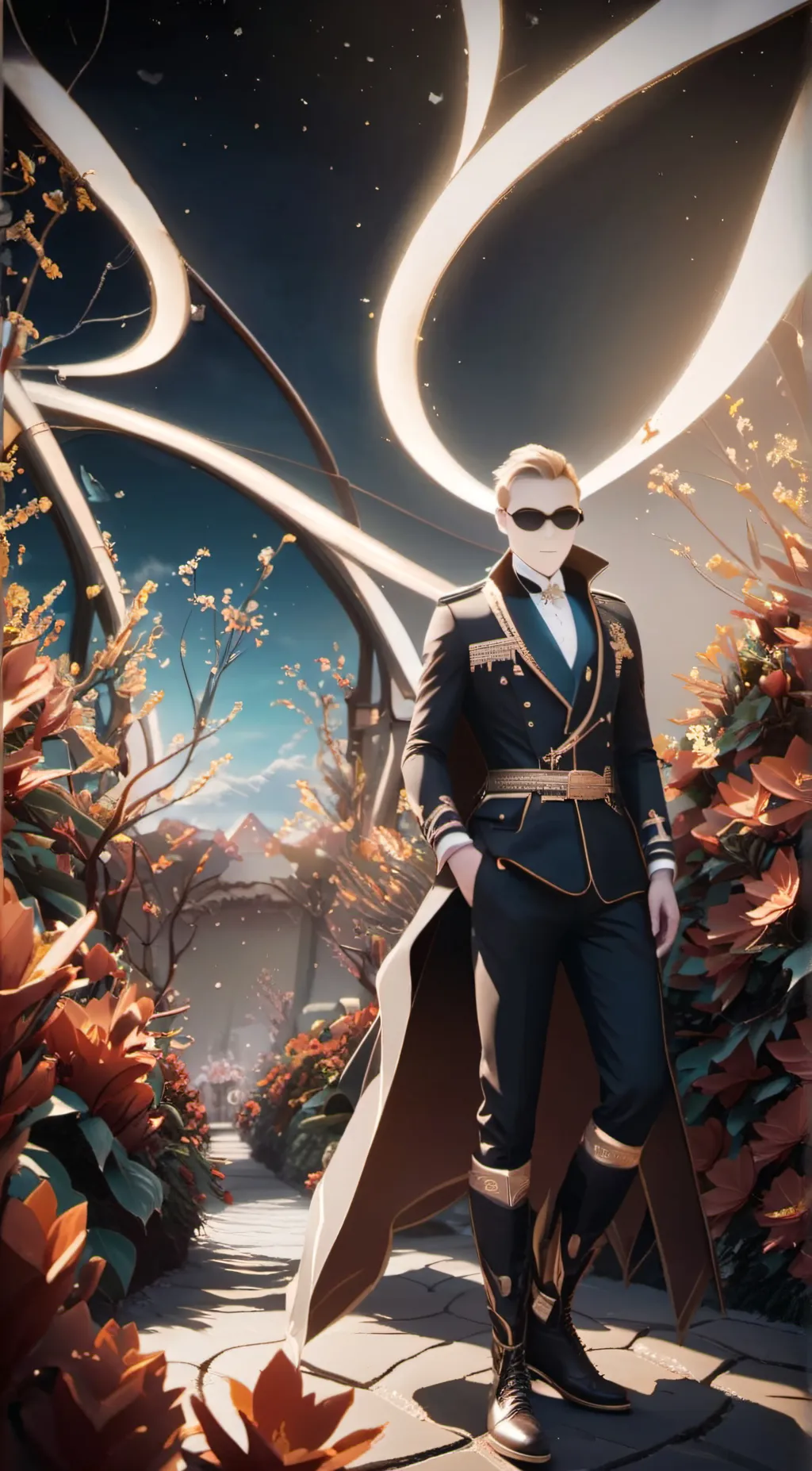 ai character: Grey background