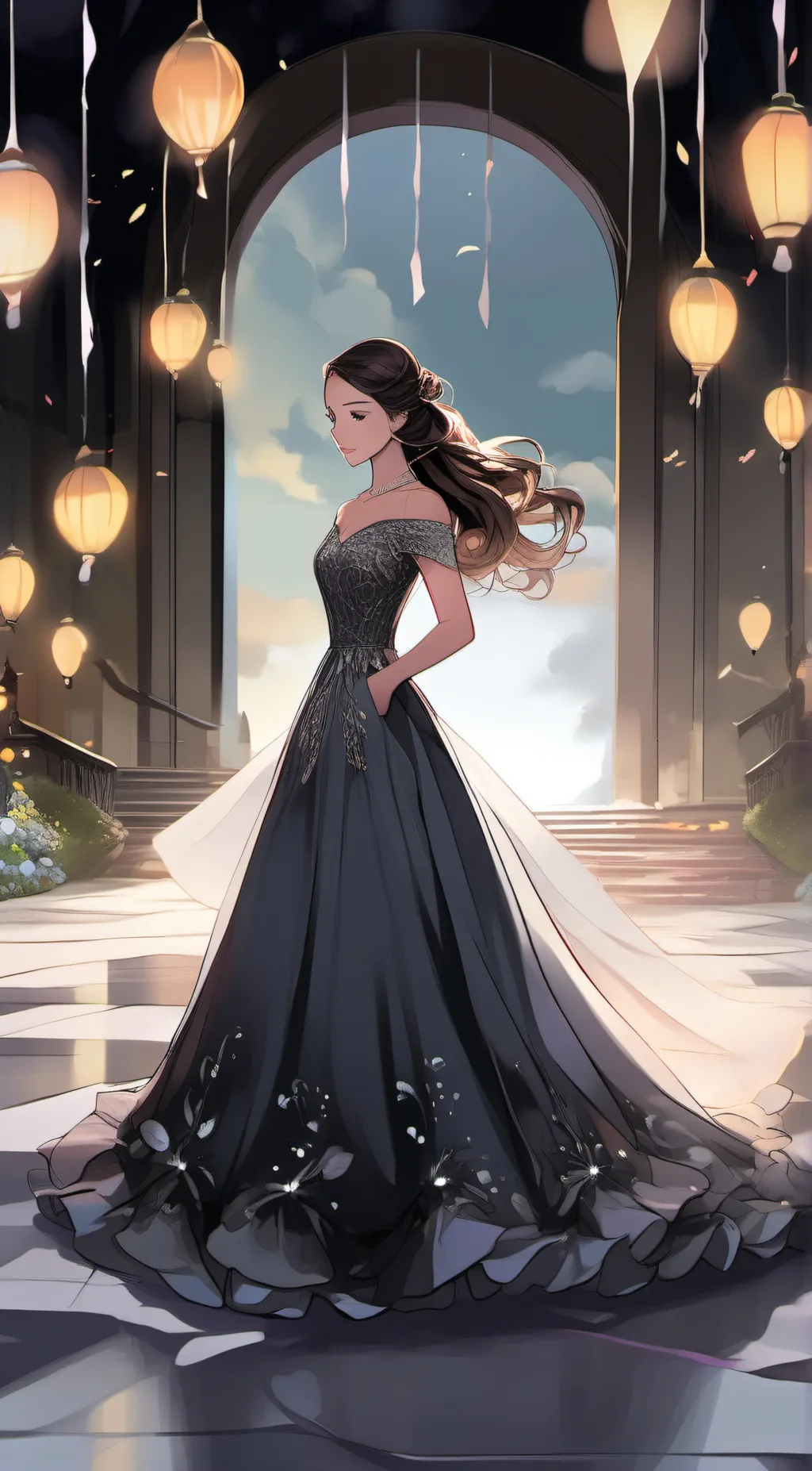 ai character: Iris Lovely background