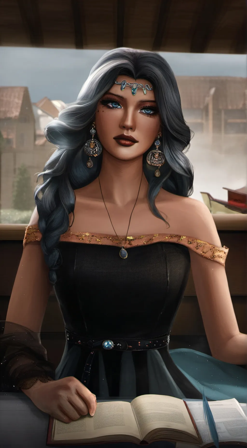 ai character: Rose background