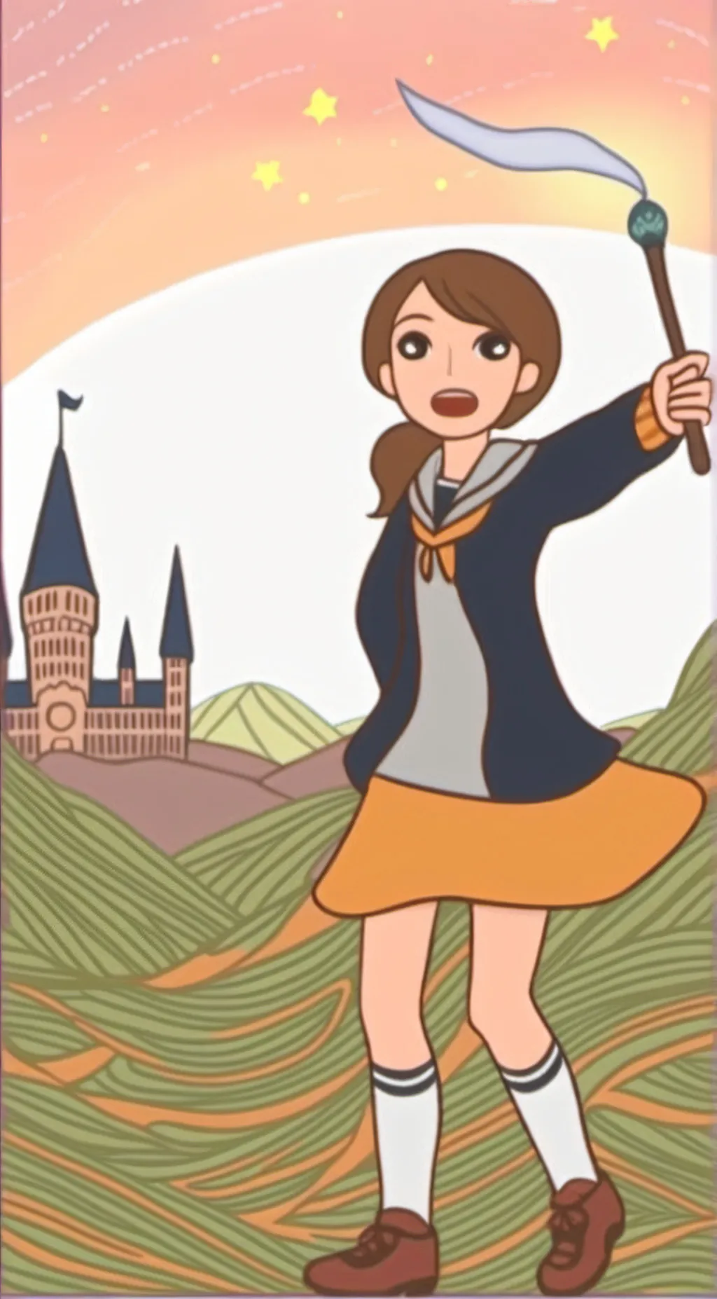 ai character: Hermione Granger. background