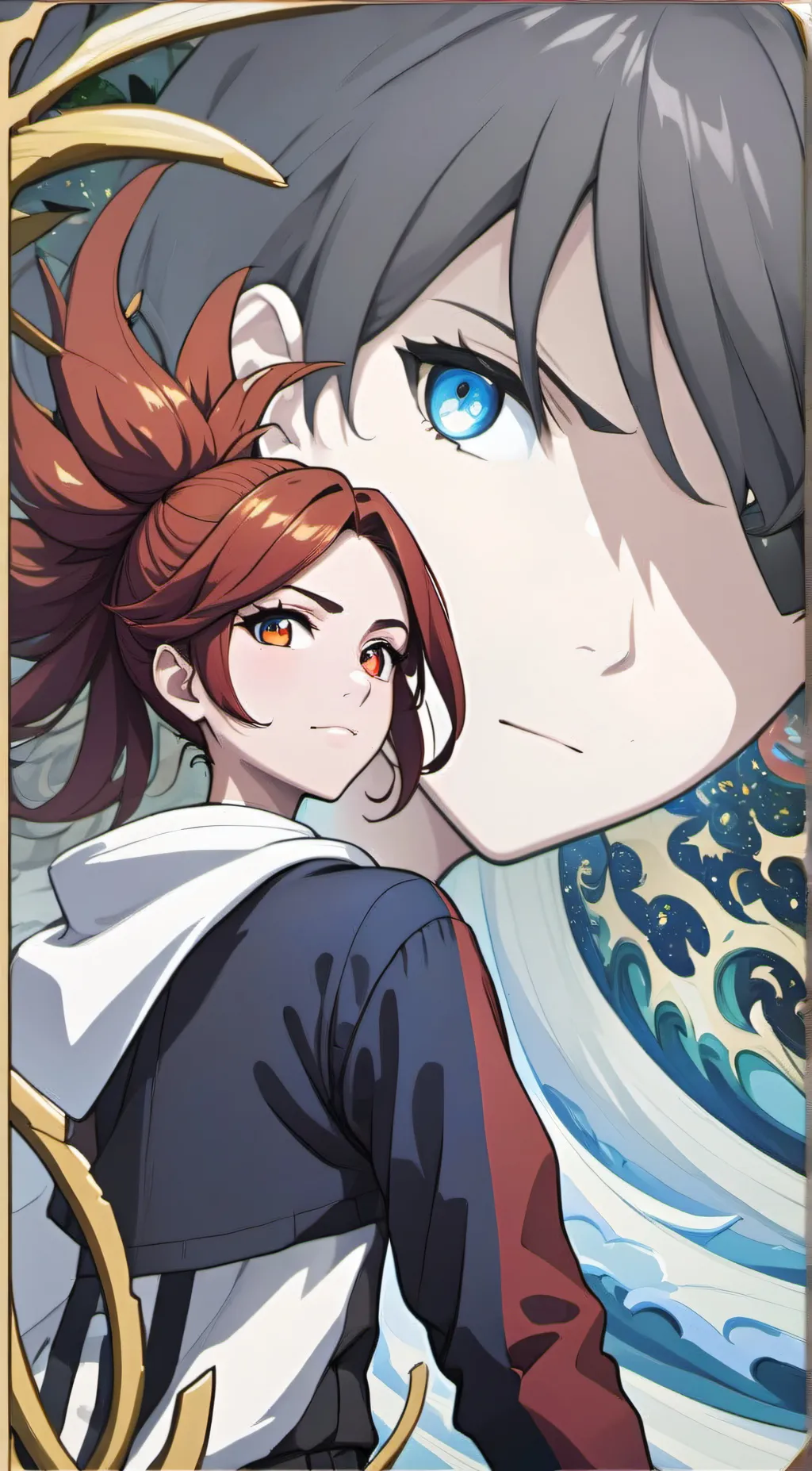 ai character: Bloud/ Wane background