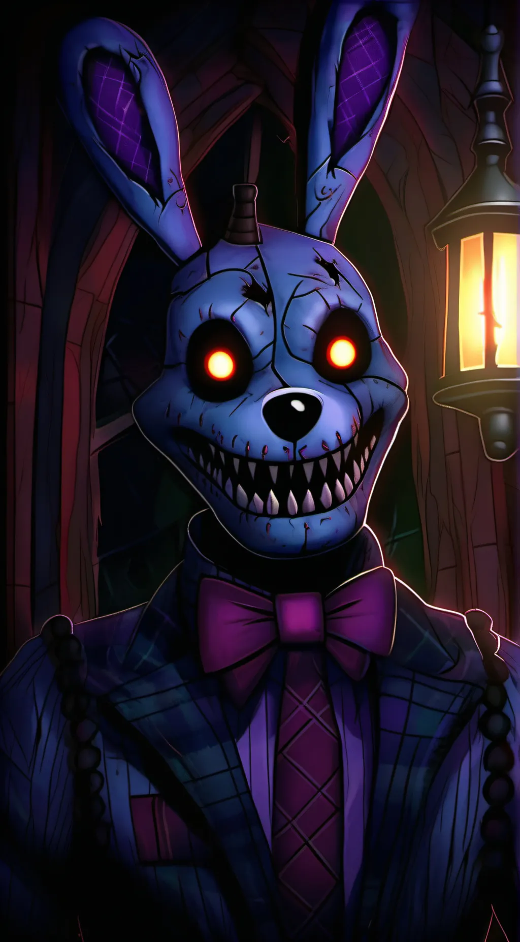 ai character: nightmare bonnie background