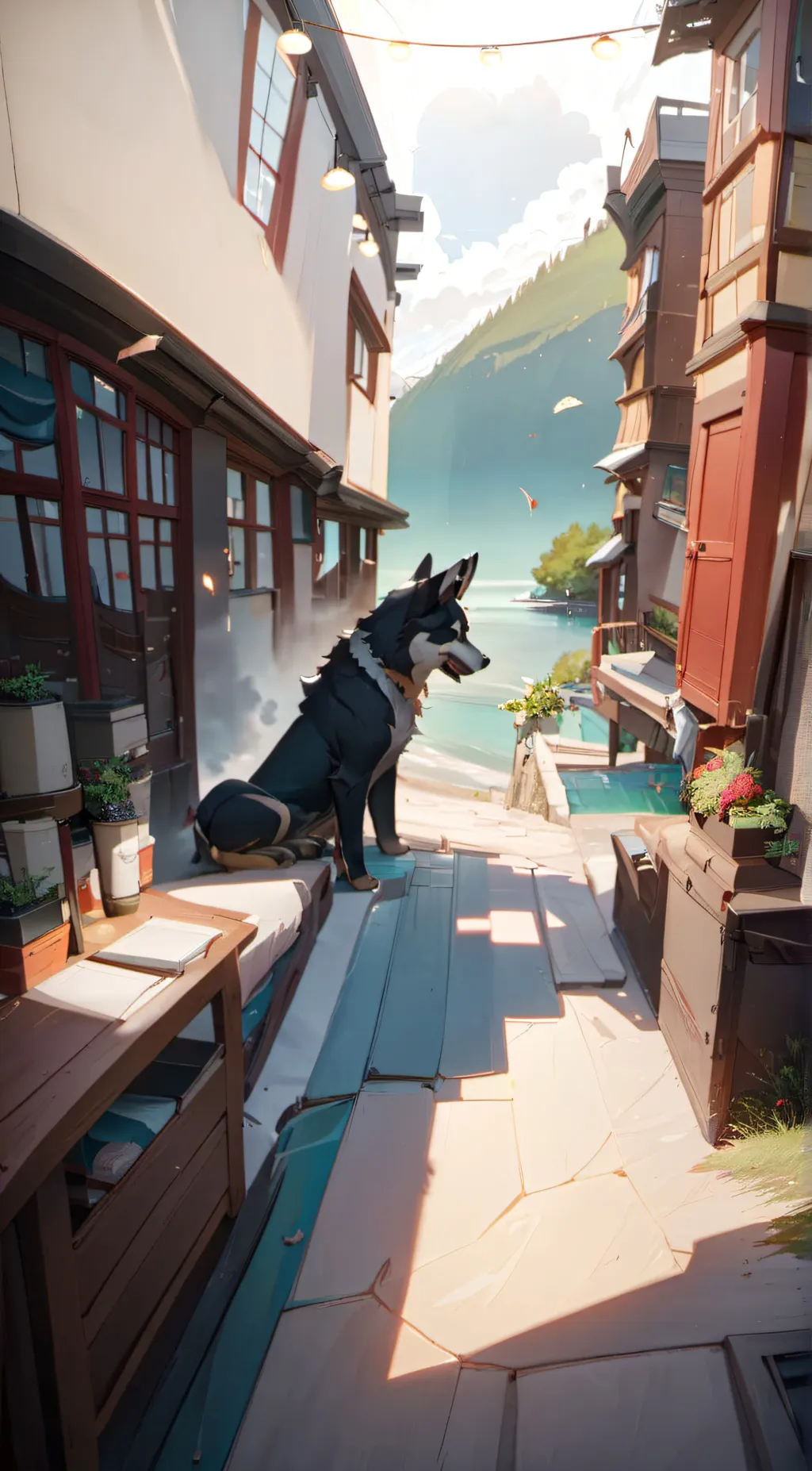 ai character: cocacola background