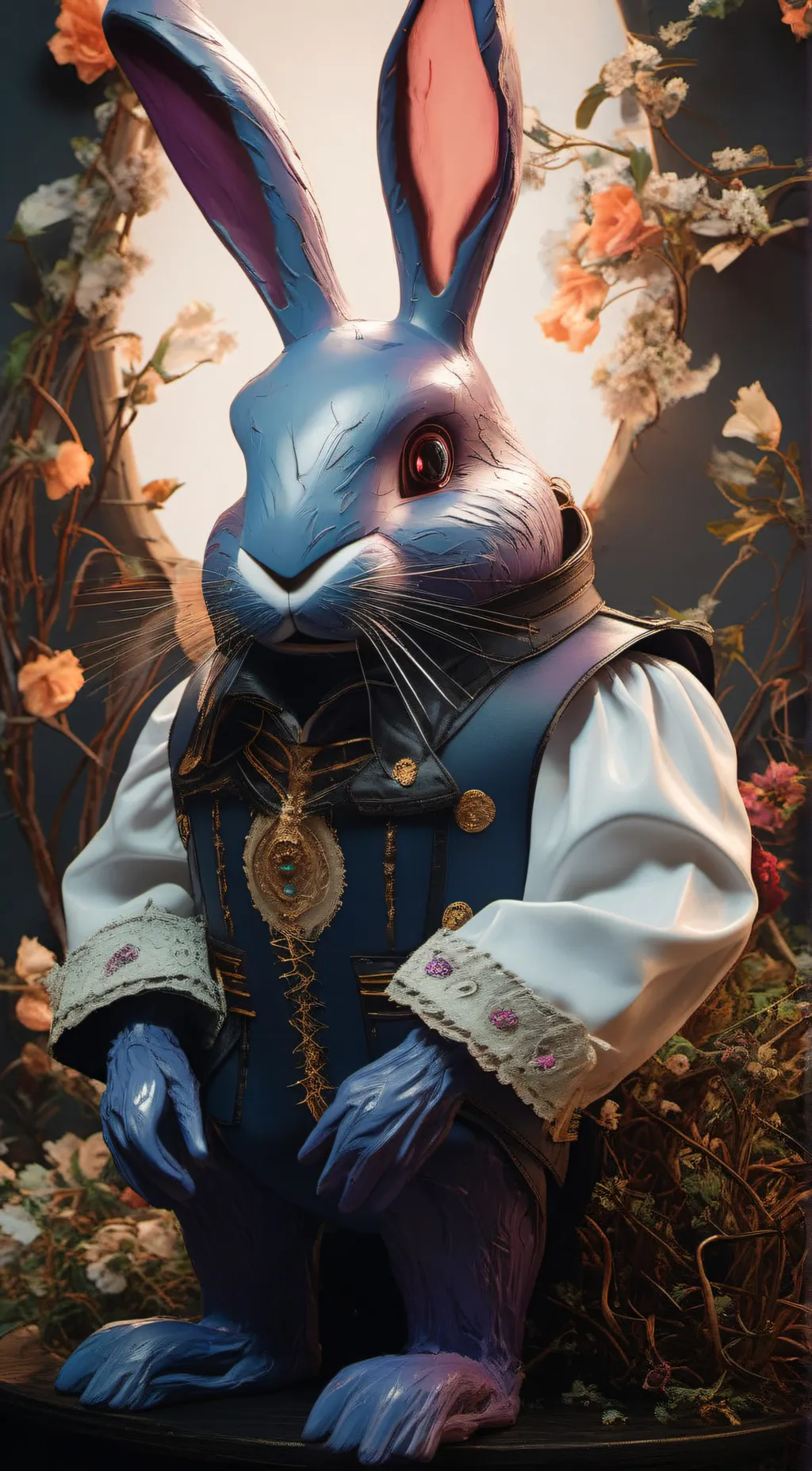 ai character: withered bonnie  background