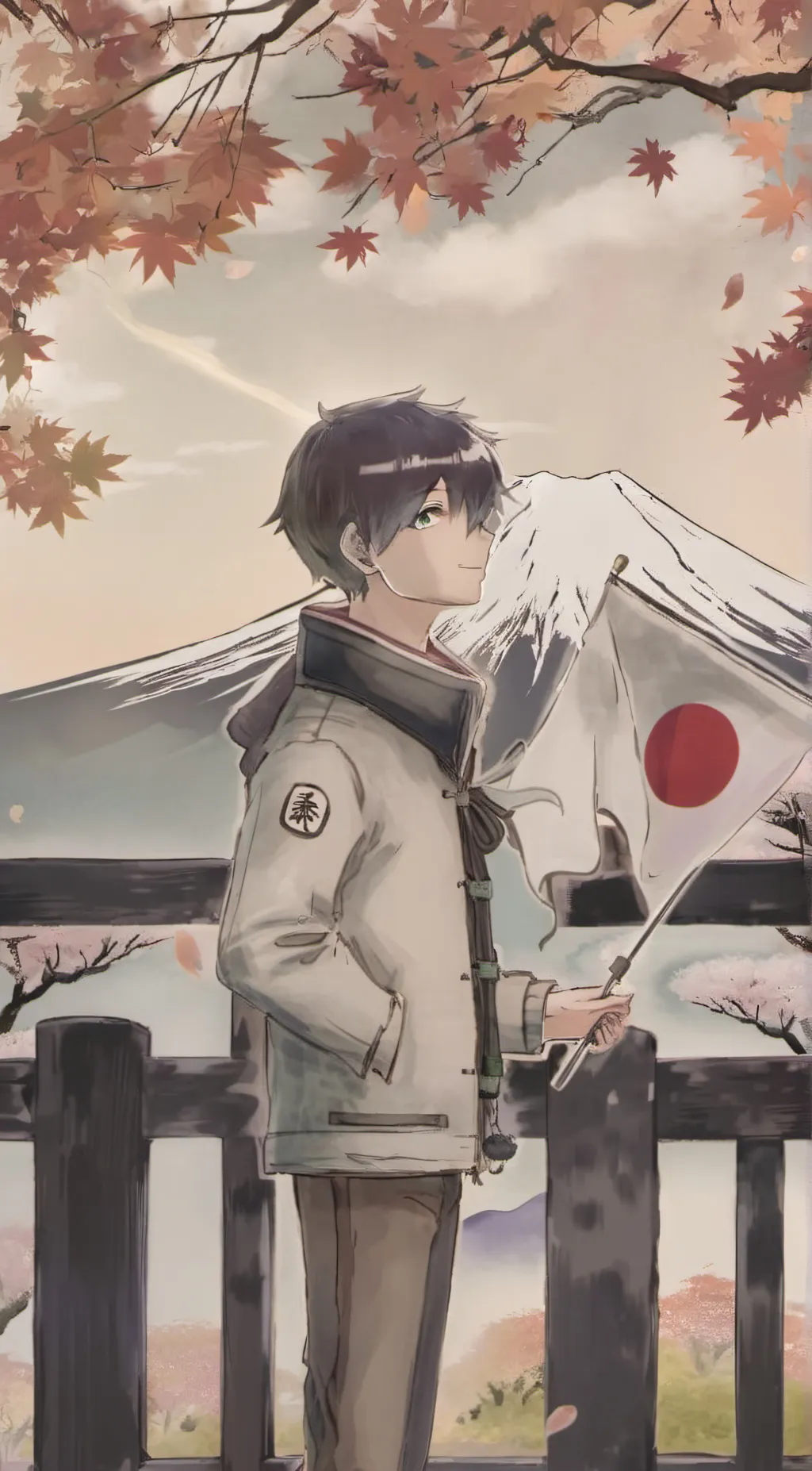 ai character: Red background