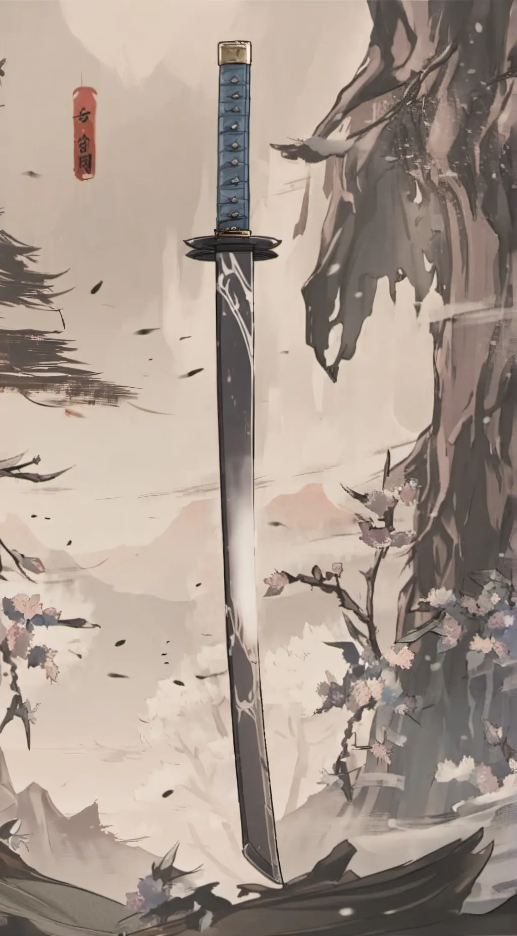 ai character: Living Katana background