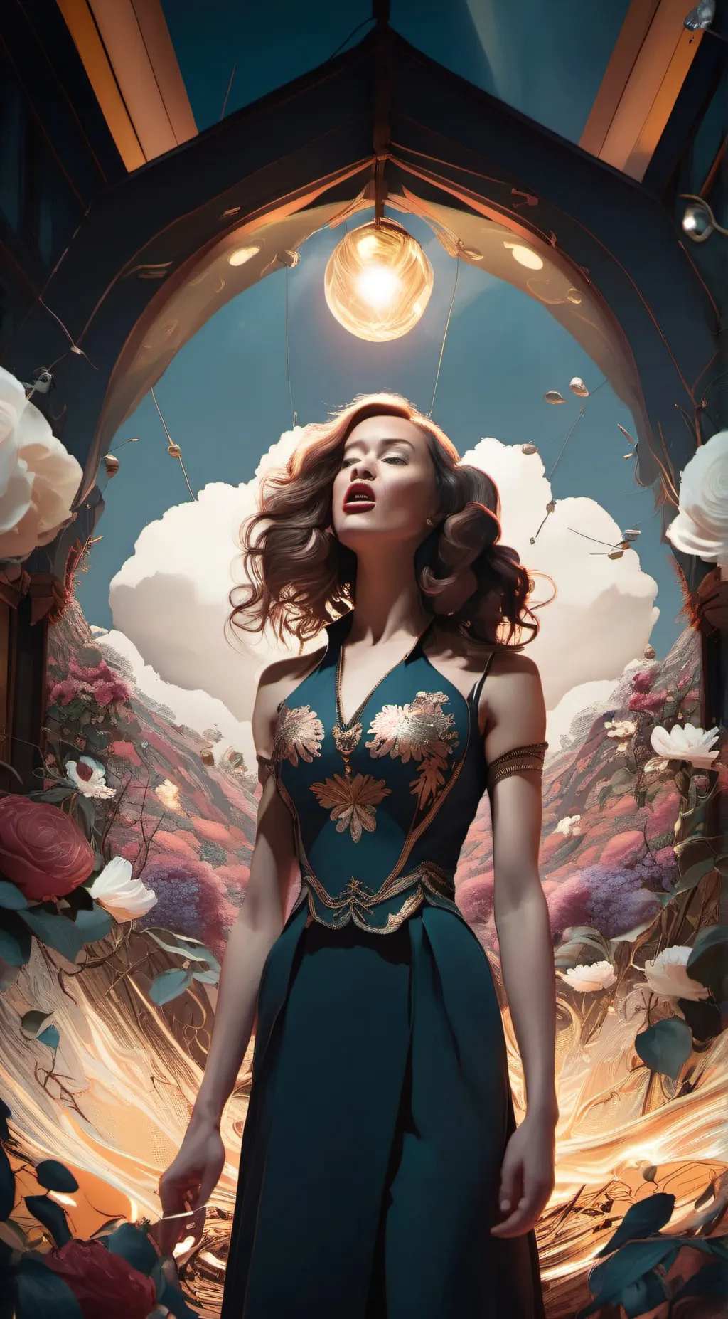 ai character: smoky background