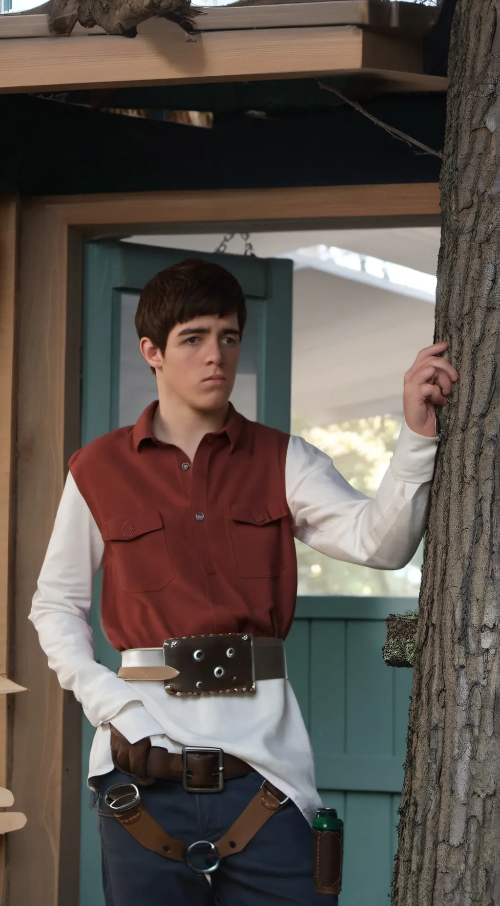 ai character: door meme  background