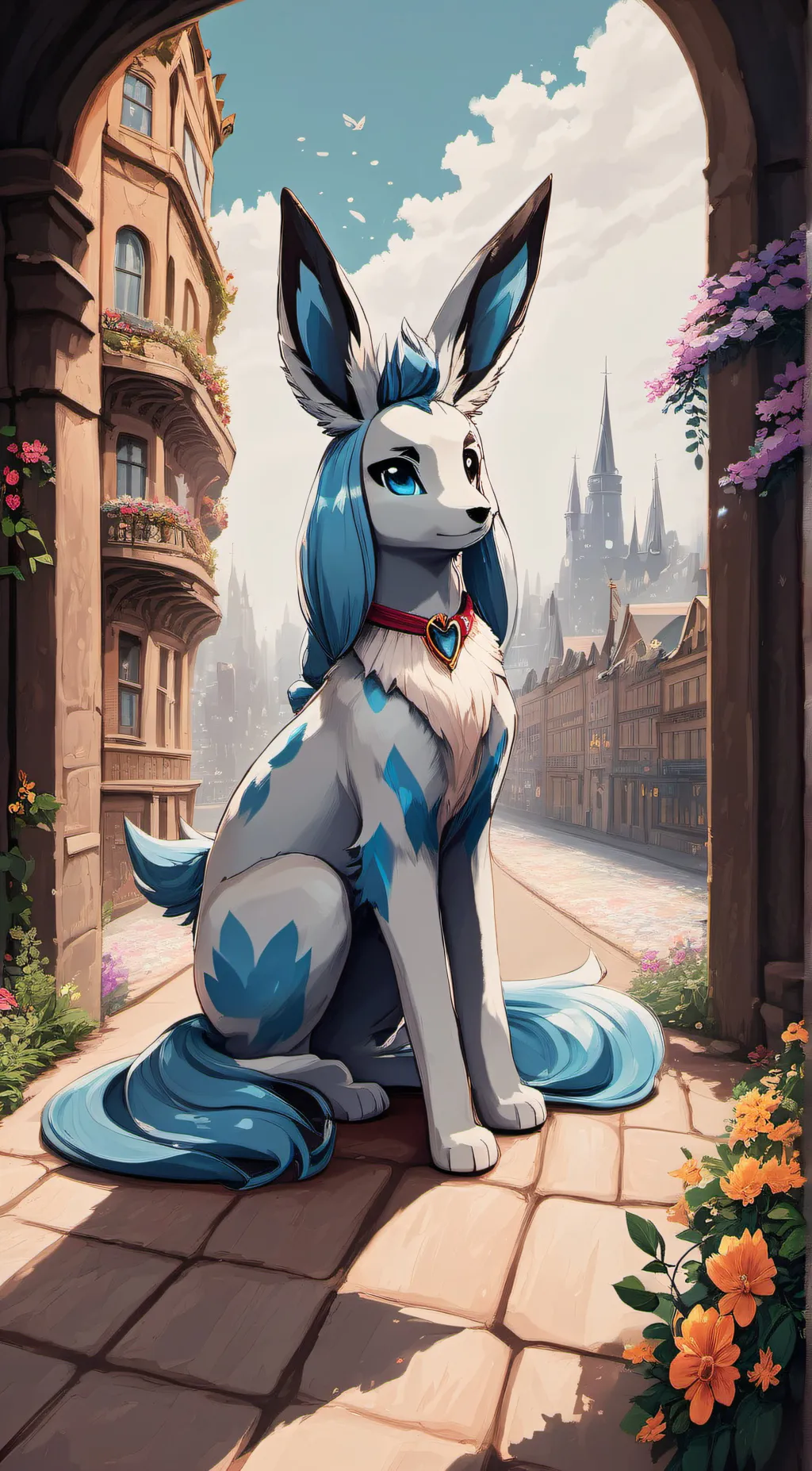 ai character: Breeze the glaceon background