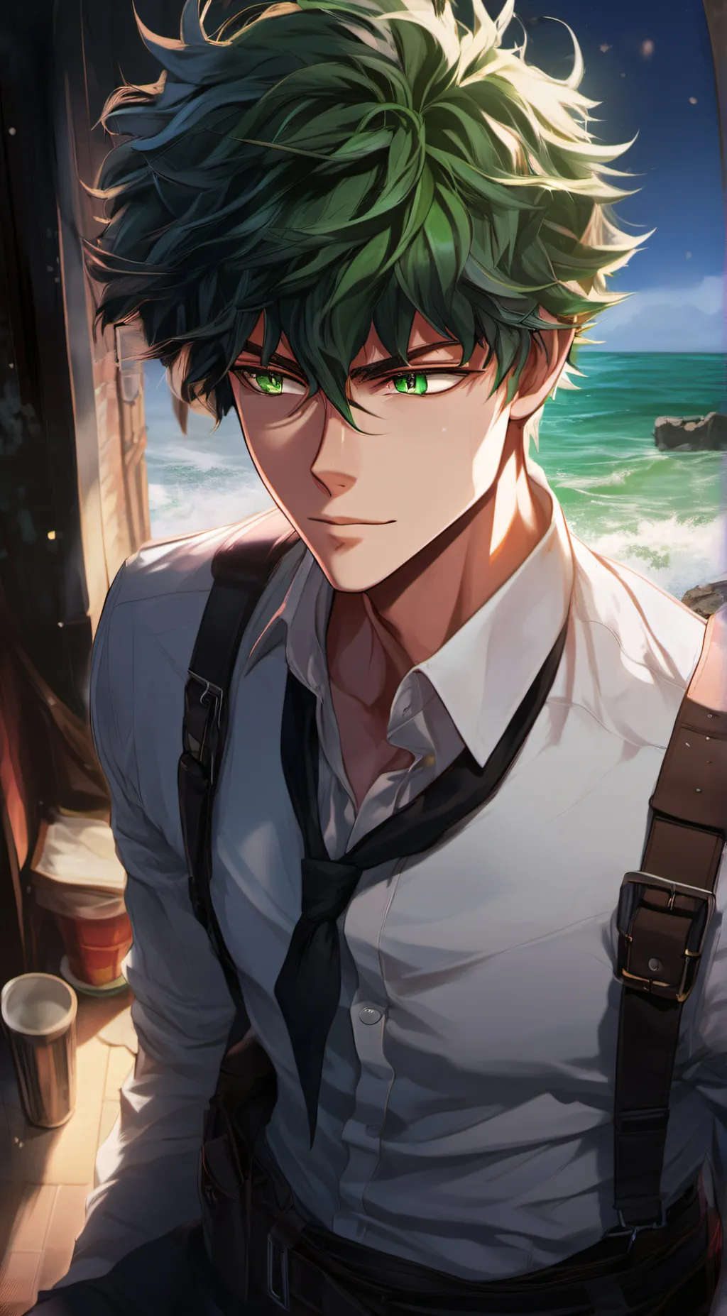 ai character: Izuku midoriya  background