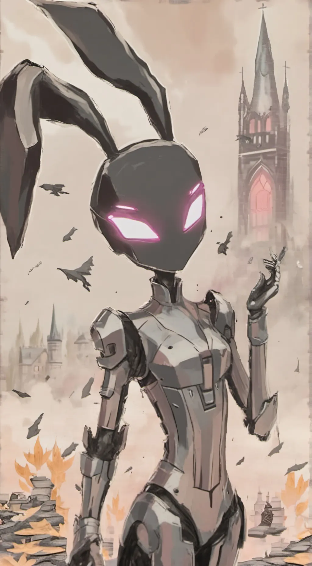 ai character: Enderwoman/endy background