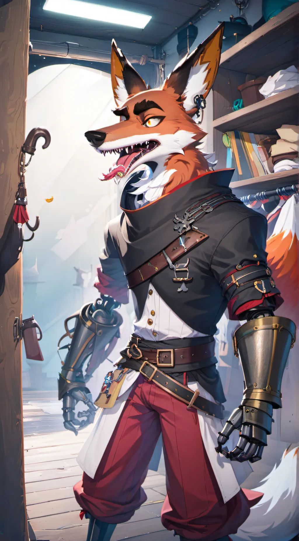 ai character: fnaf 4 foxy background