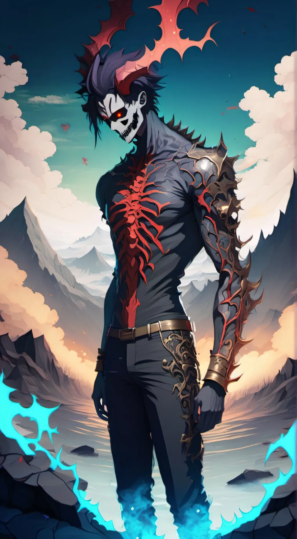 ai character: coal background