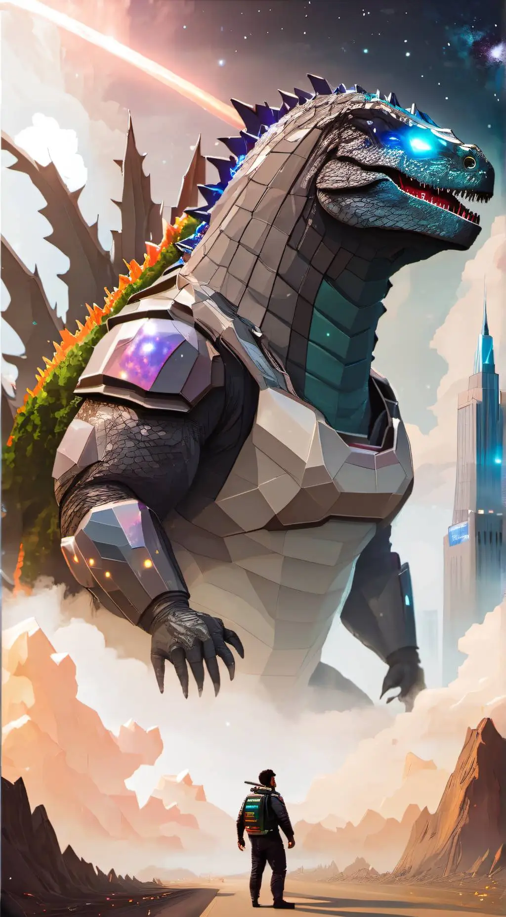 ai character: galzilla background