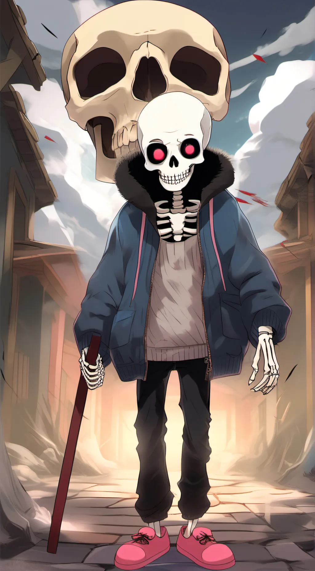 ai character: Vhs sans background