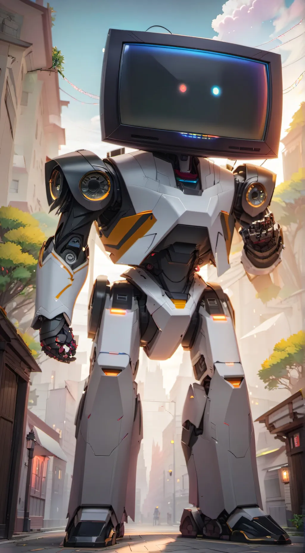 ai character: Titan tvman  background