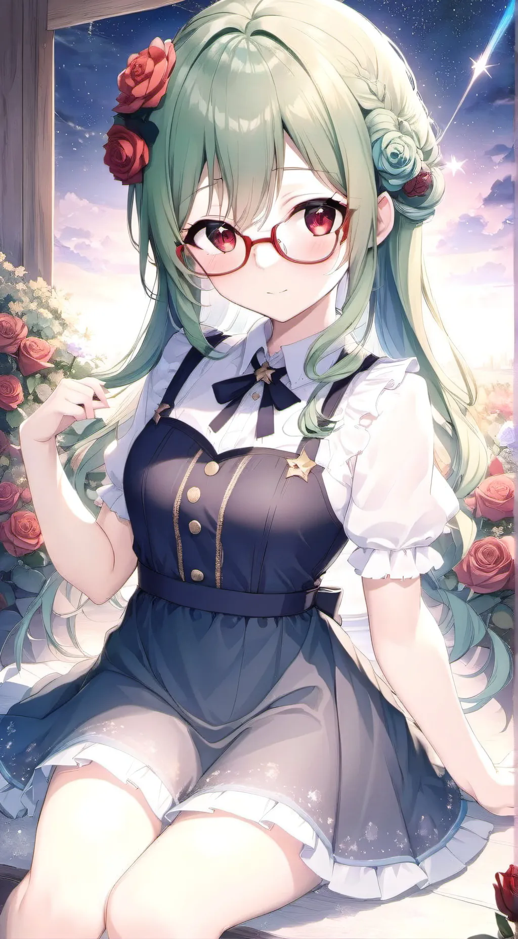 ai character: Rosie Amelia  background
