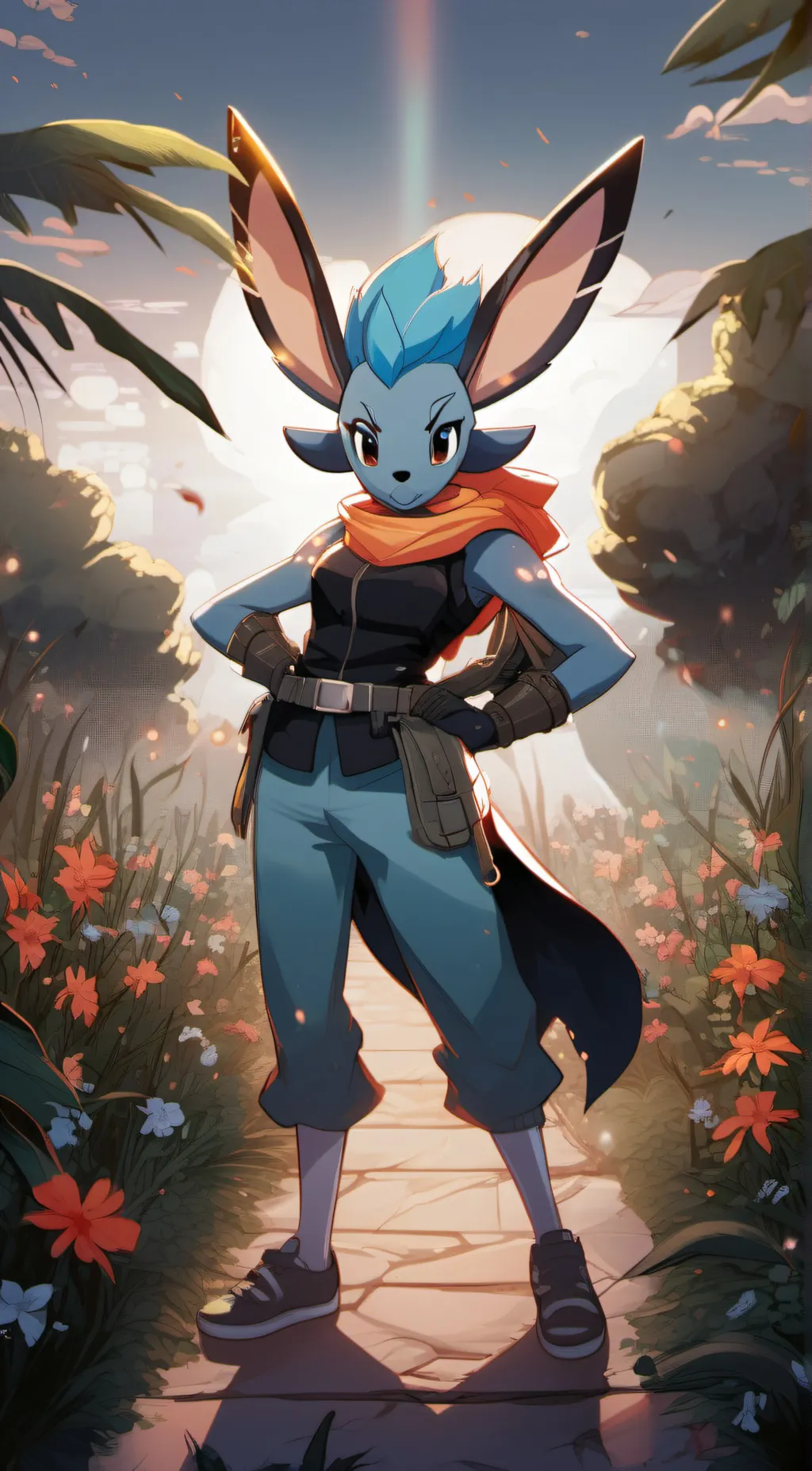 ai character: Stitch background