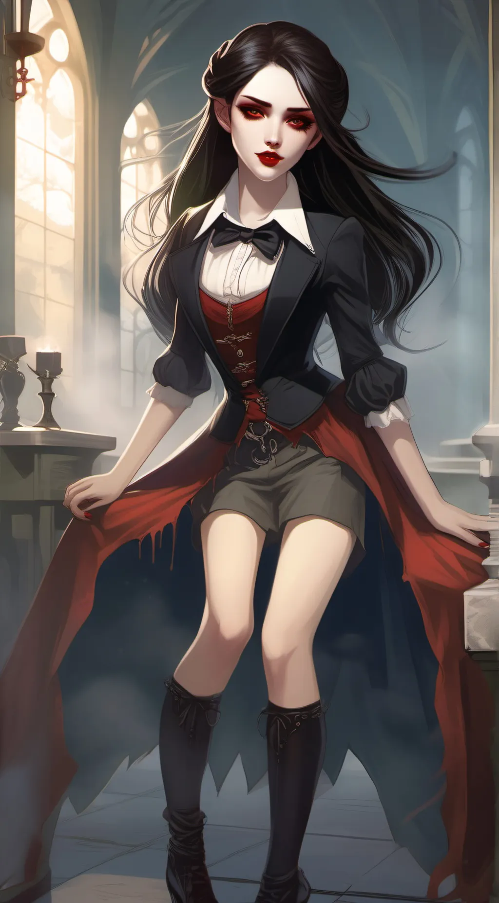 ai character: Amber background