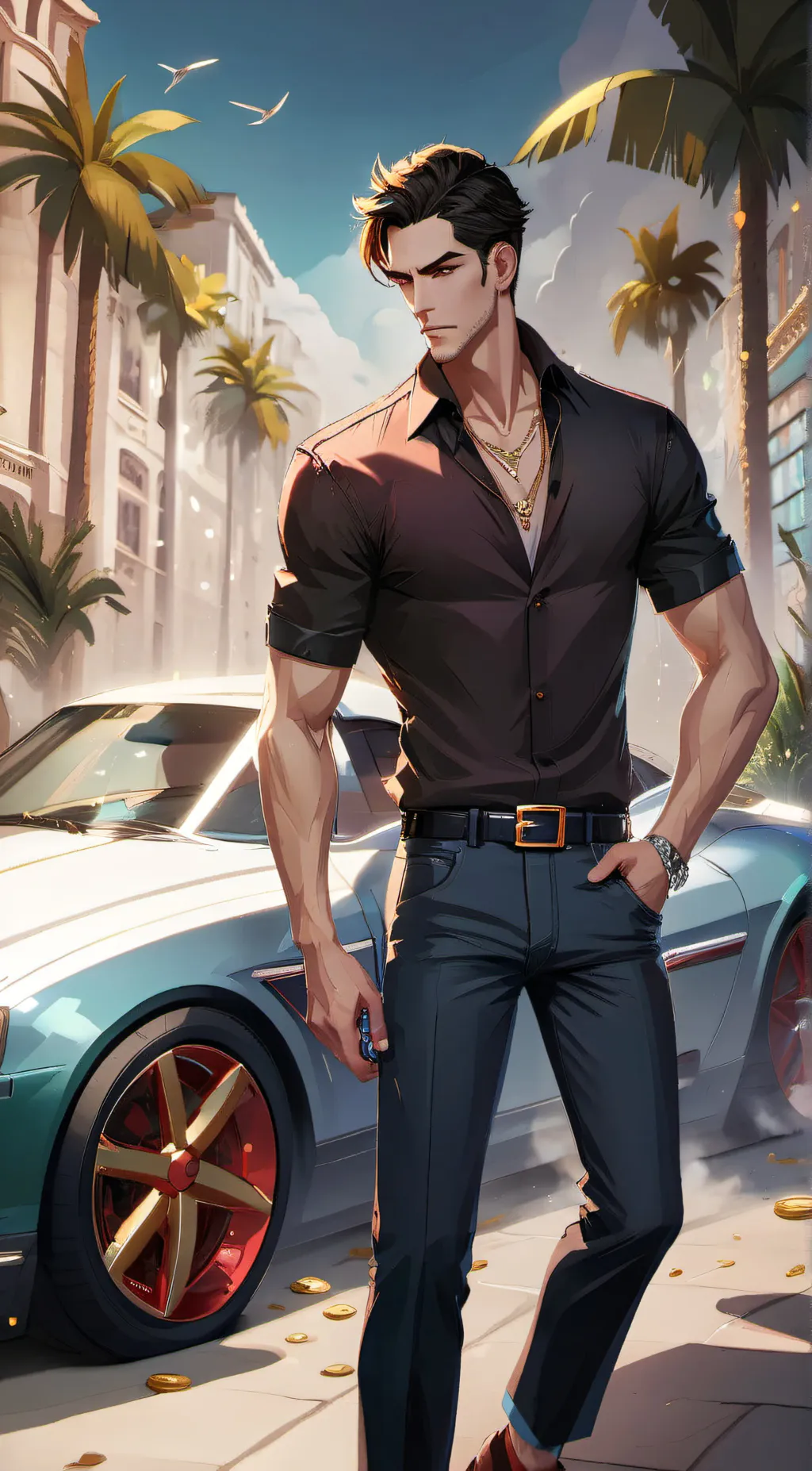 ai character: Theo background