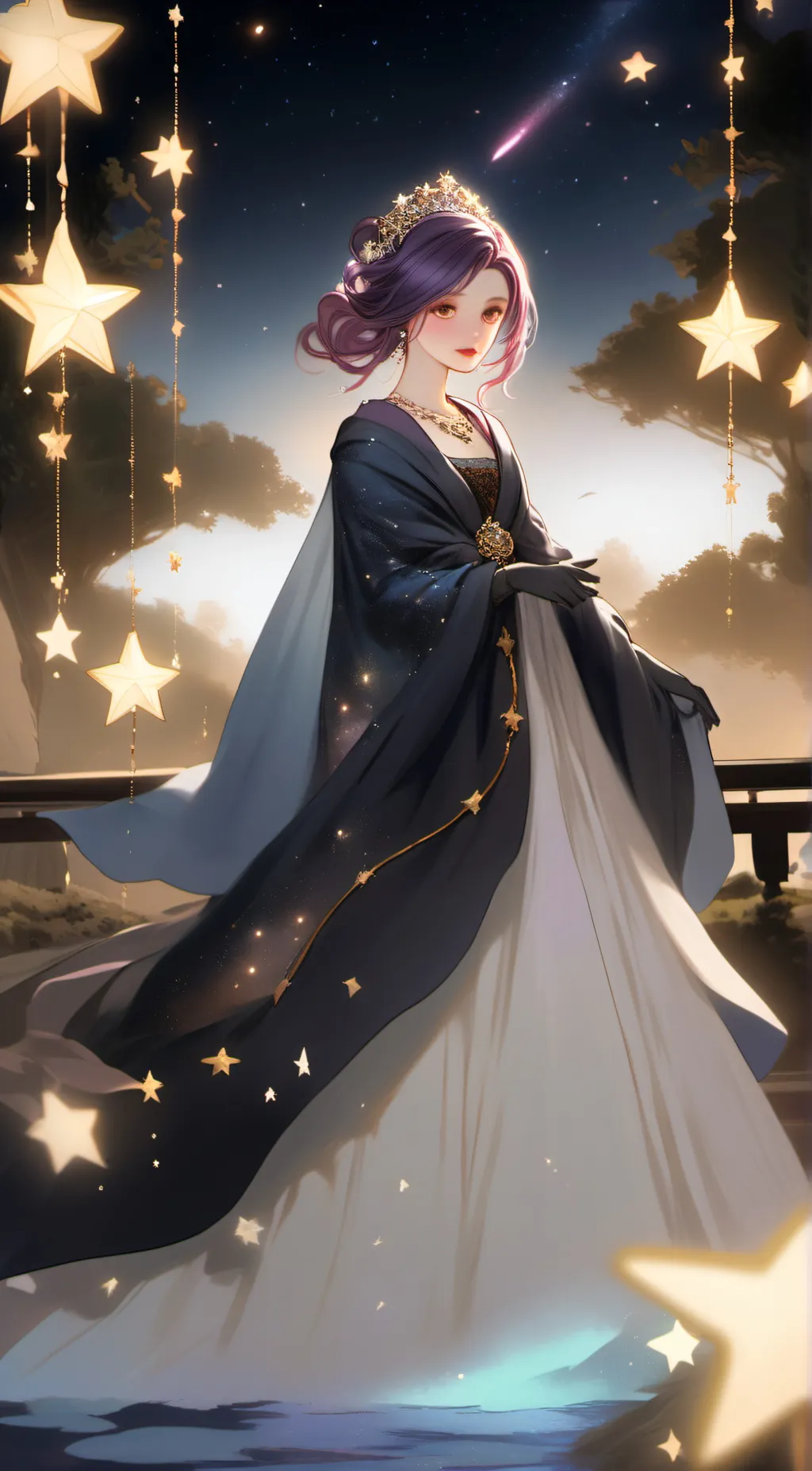 ai character: galaxie  background