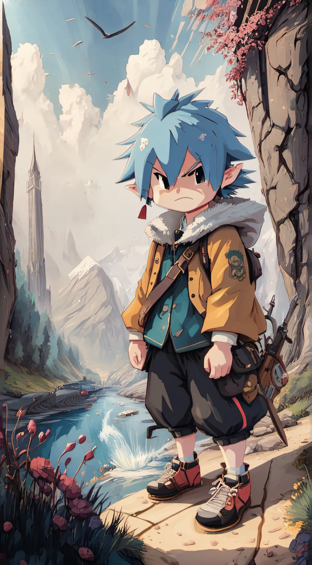 ai character: FNF demon bf background