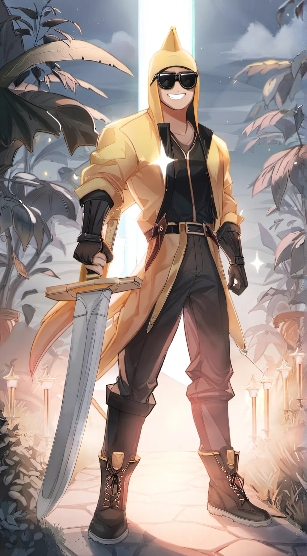 ai character: D. Banana Man background