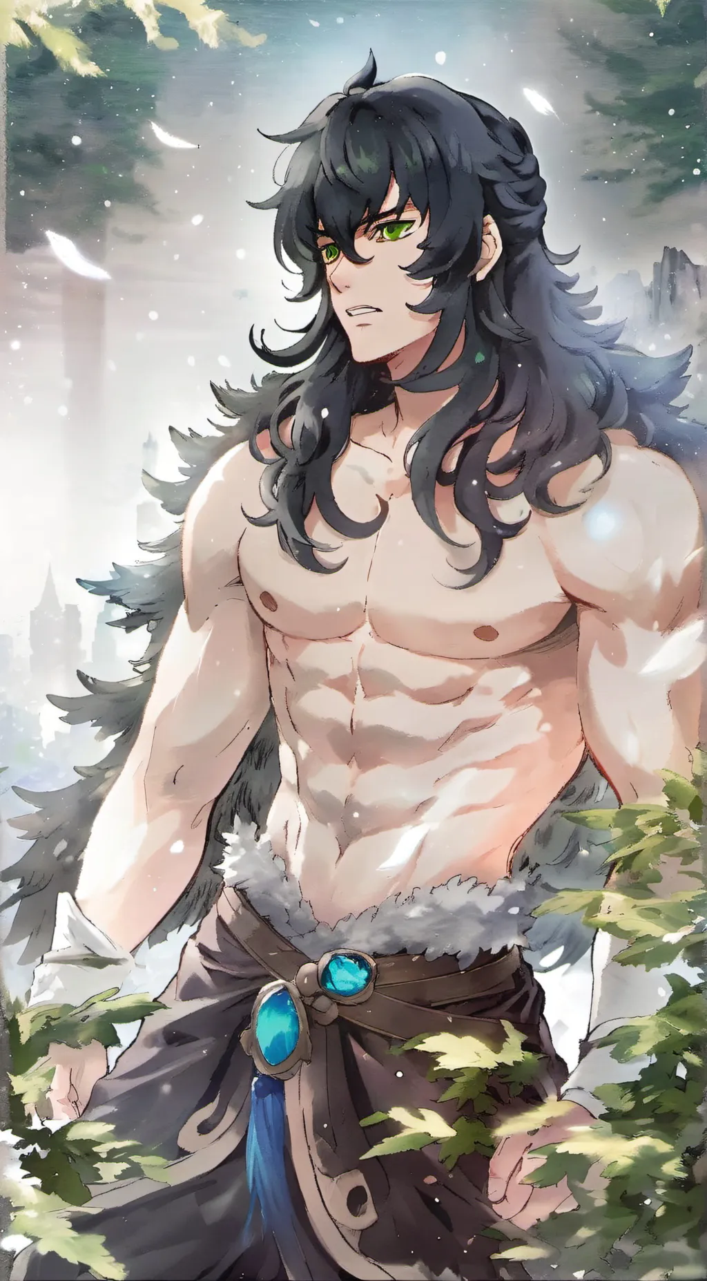 ai character: Inosuke Hashibira background