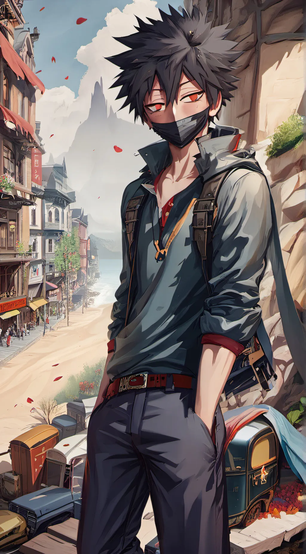 ai character: dabi  background