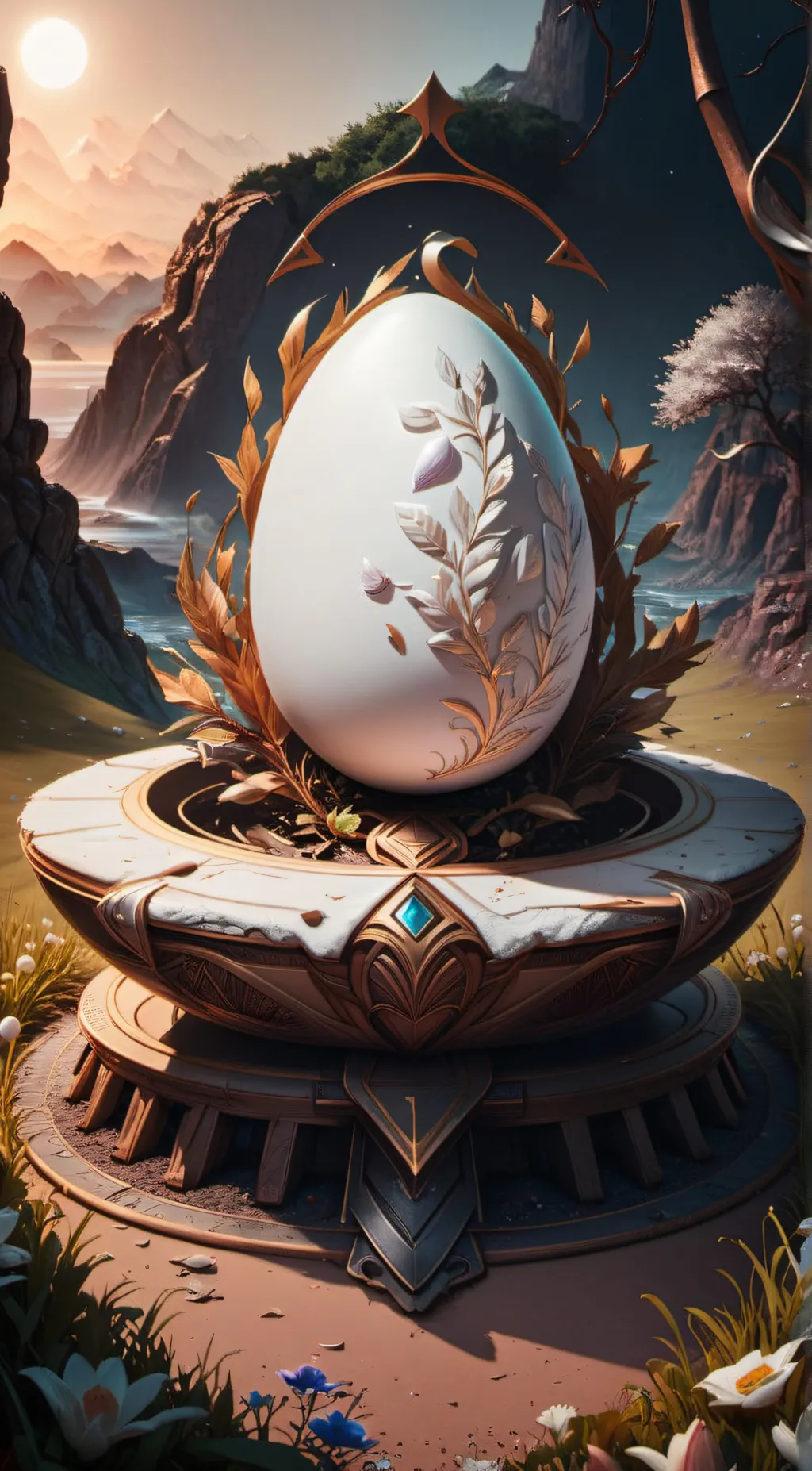 ai character: egg background