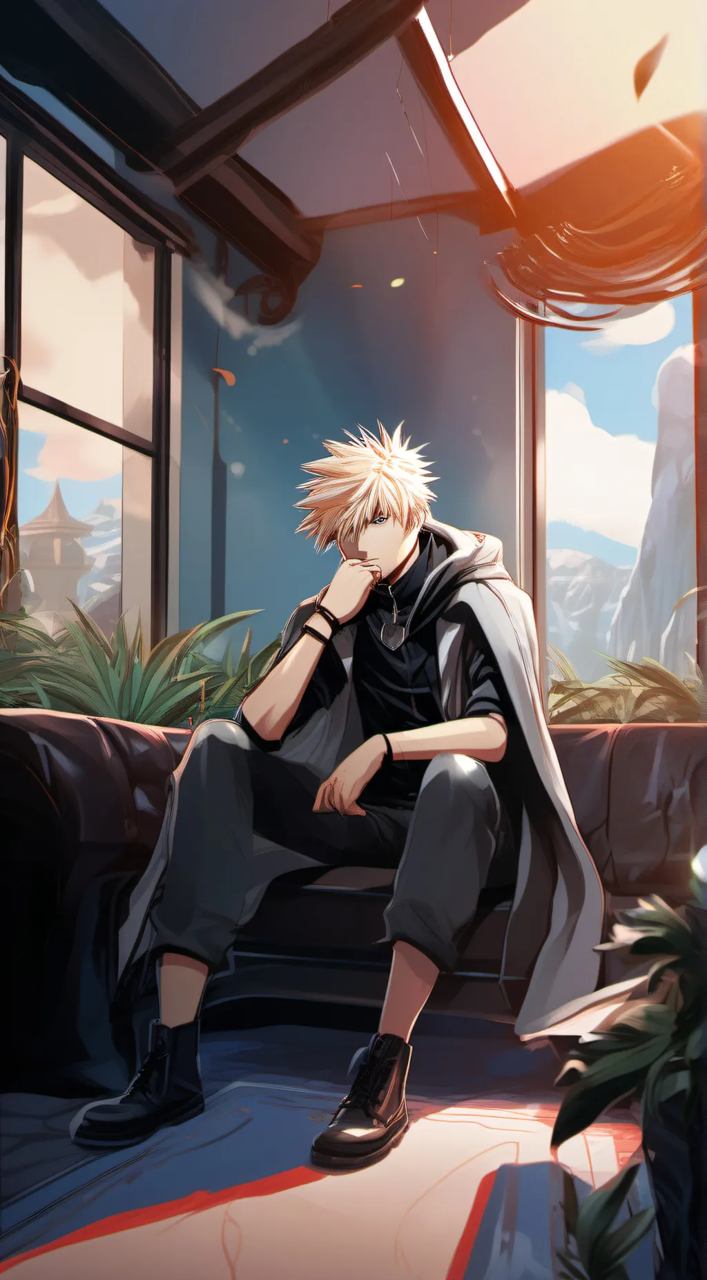 ai character: Katsuki Bakugo  background