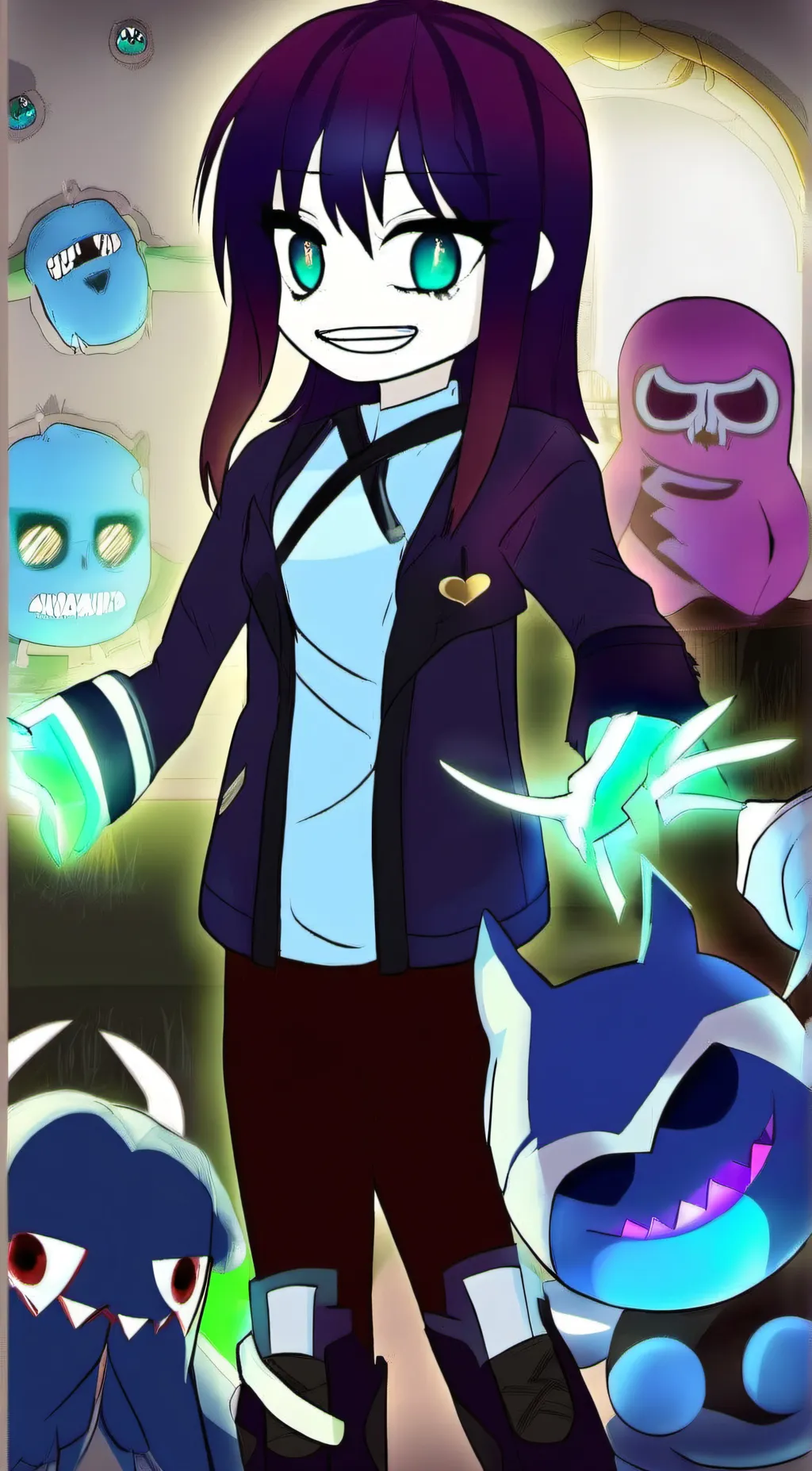 ai character: NightAngel Sans background