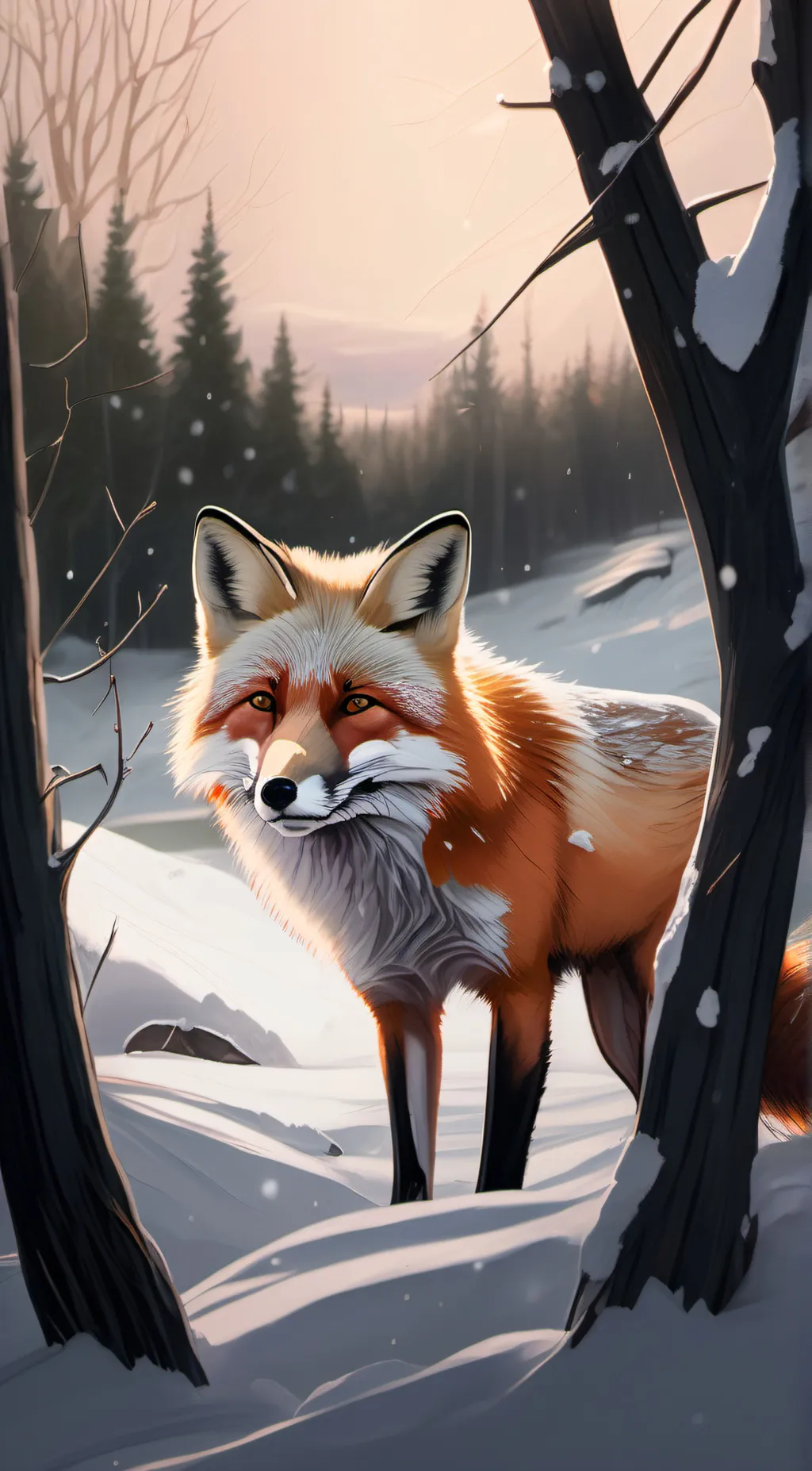 ai character: amber Silveyion background